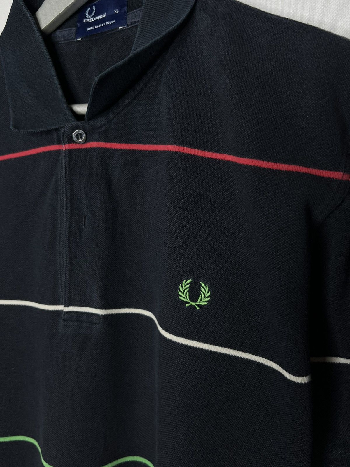 Fred Perry Vintage Fred Perry Striped Polo Shirt Short Sleeve Size US XL / EU 56 / 4 - 4 Thumbnail