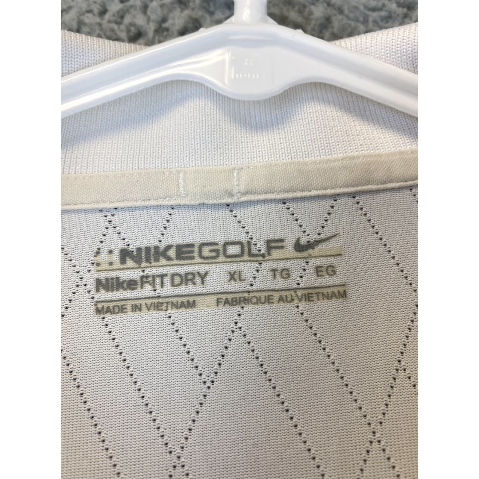 Nike Nike XL White Dri-Fit Short Sleeve Golf Polo Shirt / 61-10 Men's Polo Shirt Nike Dri-Fit Golf Shirt White XL Size US XL / EU 56 / 4 - 4 Thumbnail