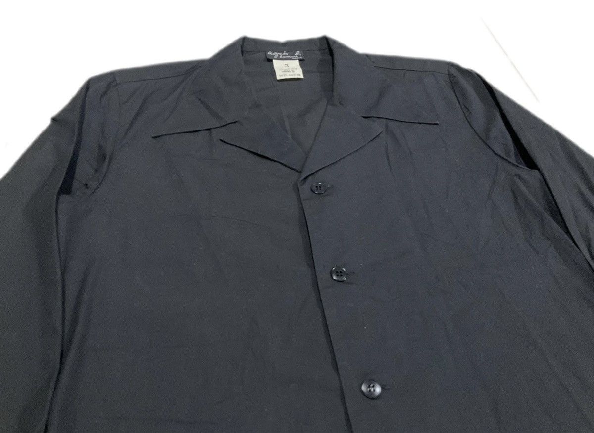 Designer × Japanese Brand × agnes b. 🔥Rare Vintage Agnes B Black Shirt Button Ups Long Sleeve Size US M / EU 48-50 / 2 - 3 Thumbnail