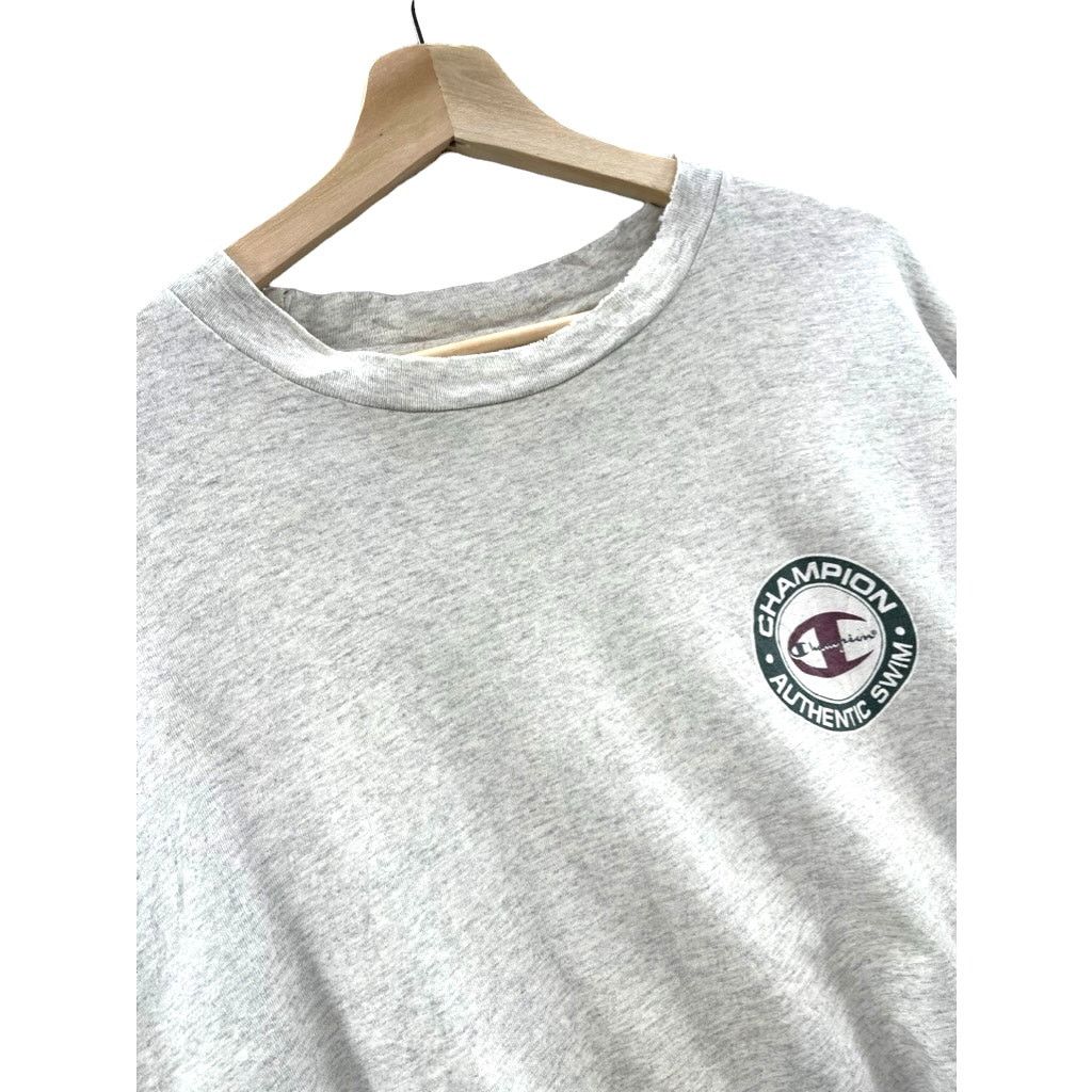 Champion × Vintage Vintage 1990's Champion Authentic Swim Graphic T-Shirt Size US XL / EU 56 / 4 - 4 Thumbnail
