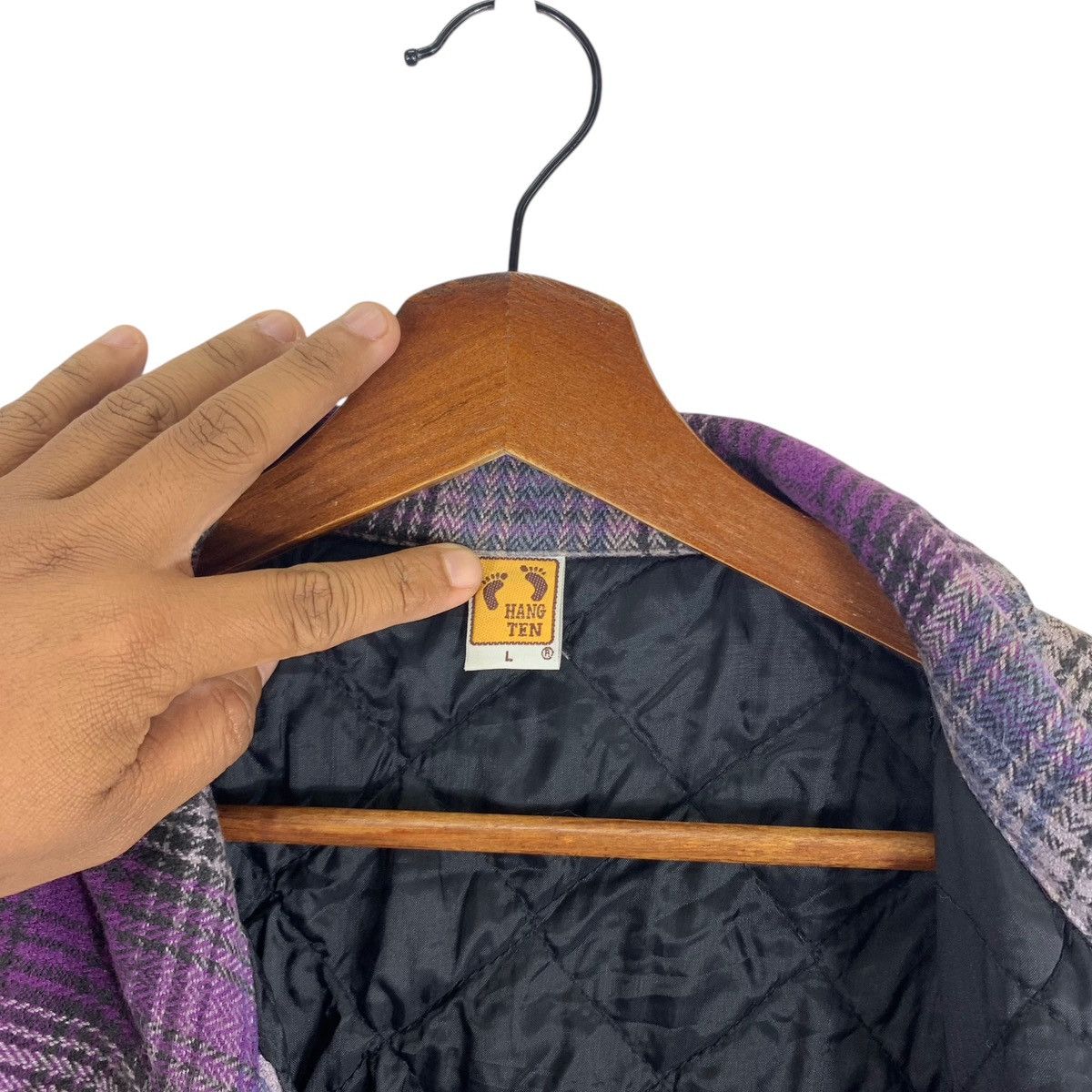 Hang Ten × Vintage VINTAGE HANG TEN SNAP BUTTON TARTAN FLANNEL JACKET Size US L / EU 52-54 / 3 - 5 Thumbnail