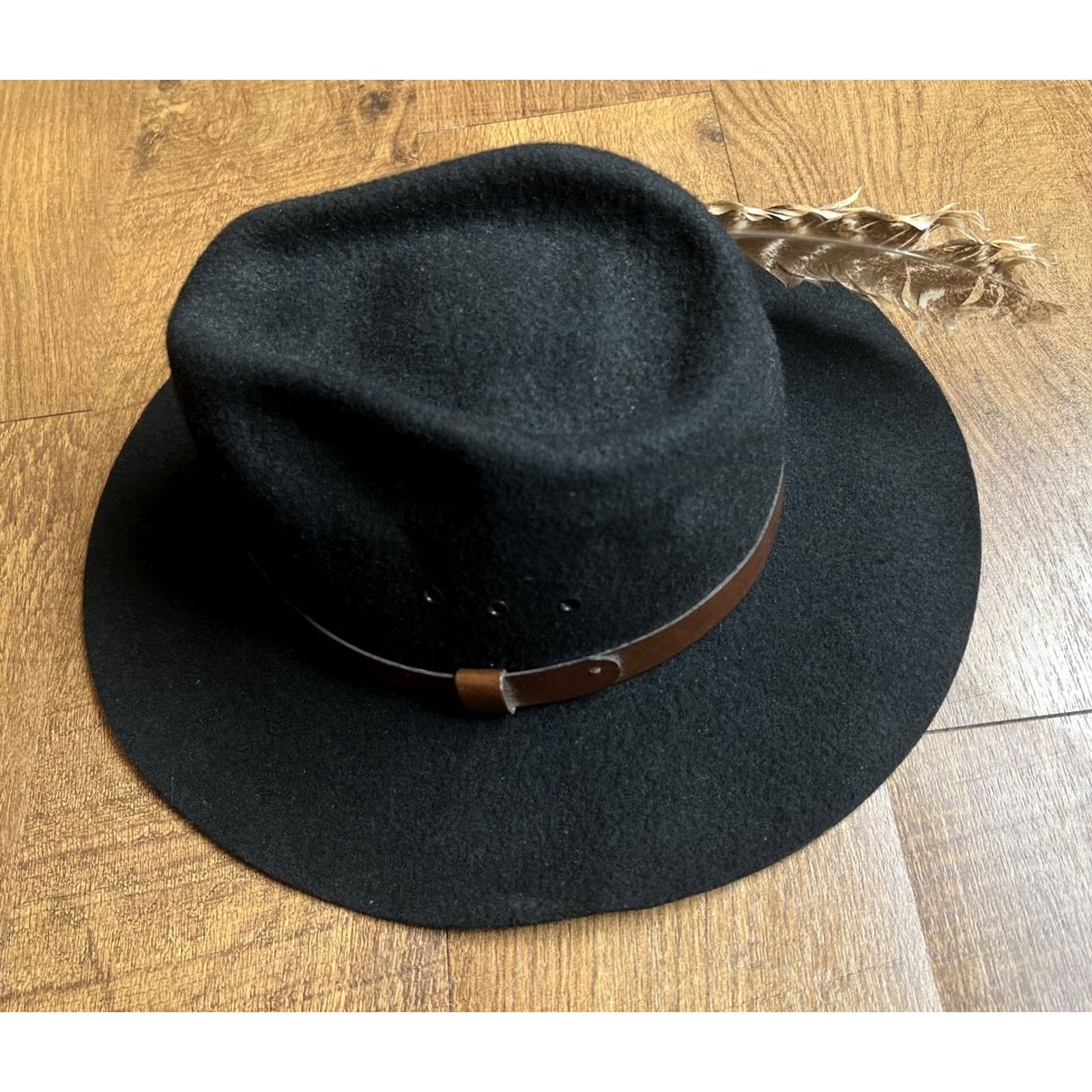 Vintage VINTAGE Dorfman Pacific Hat Fedora Black Pure Wool Felt USA Mens Size Large Size ONE SIZE - 7 Thumbnail