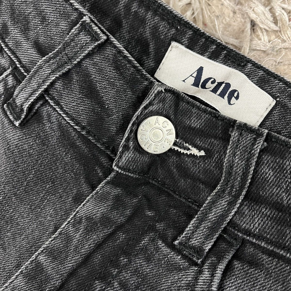 Acne Studios Skinny Black Faded Jeans Acne Studios Avant Garde 90s Y2k Size 24" / US 00 / IT 34 - 9 Thumbnail