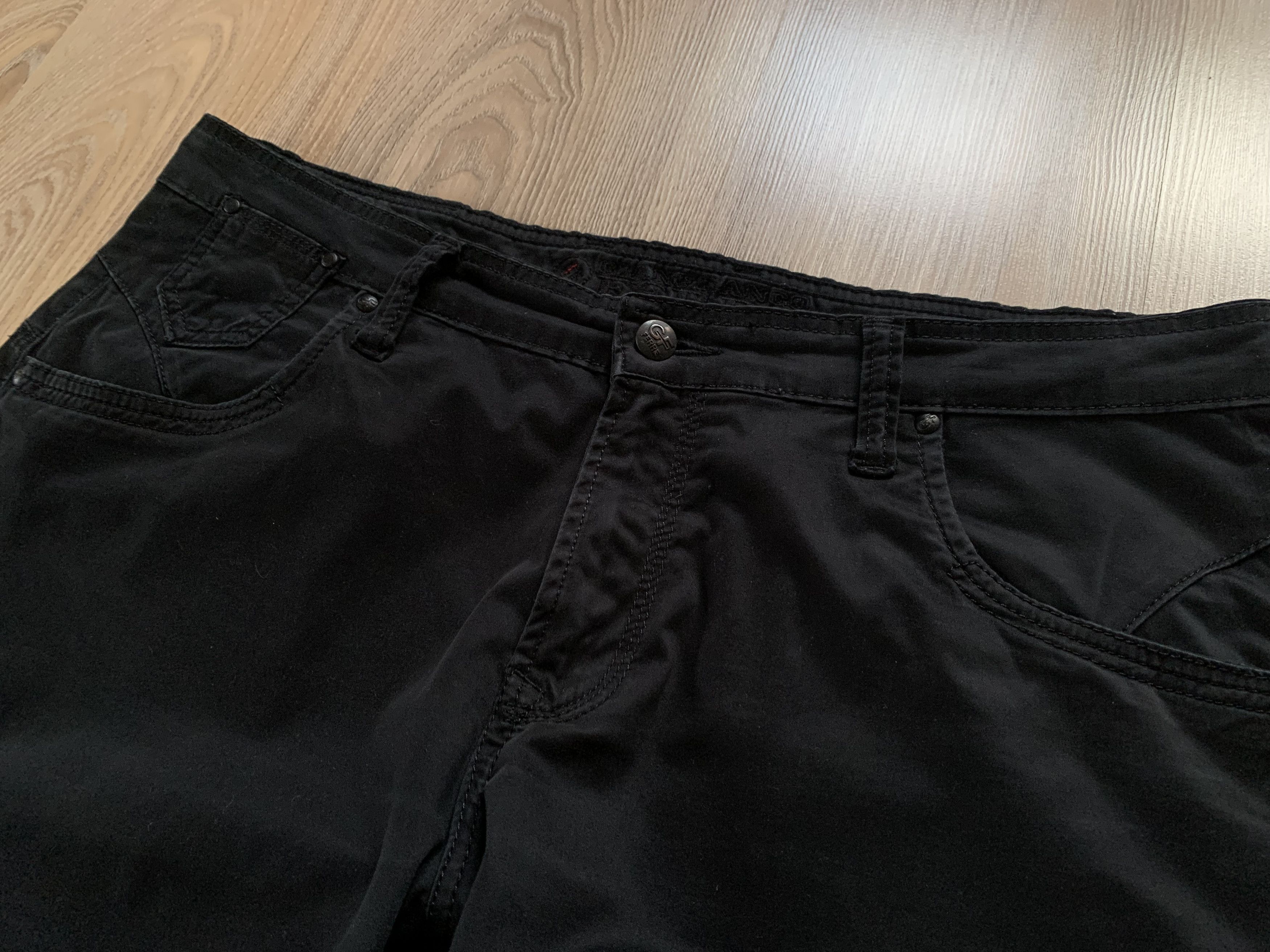 Archival Gianfranco Ferre Men's Black Stretch Pants Jeans
