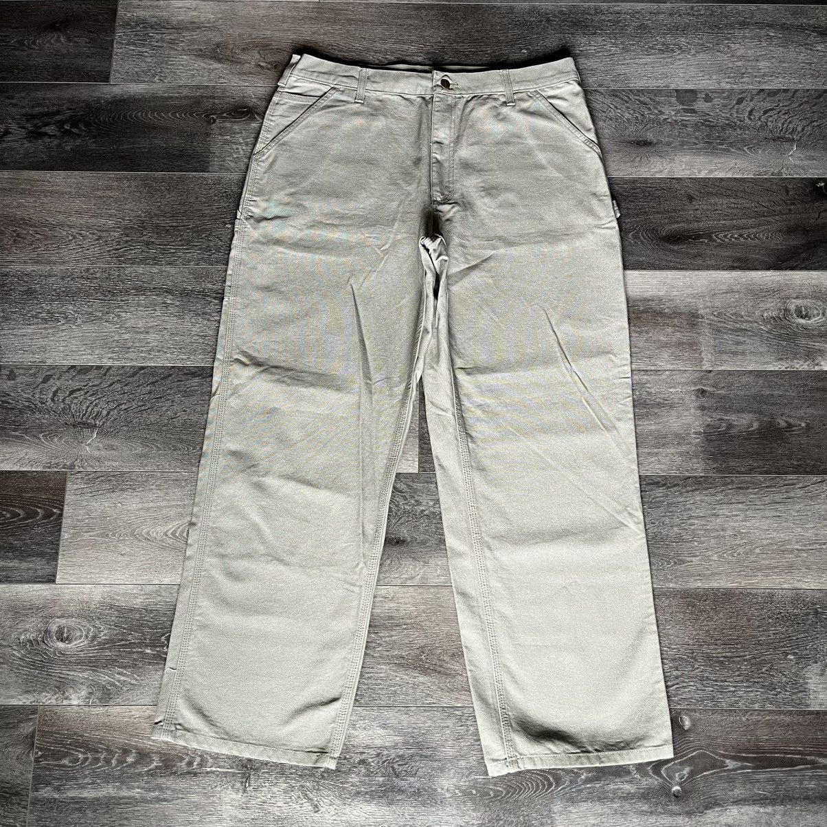 Carhartt Vintage Carhartt Canvas Original Dungaree Fit Khaki Pants 38 Size US 38 / EU 54 - 2 Thumbnail