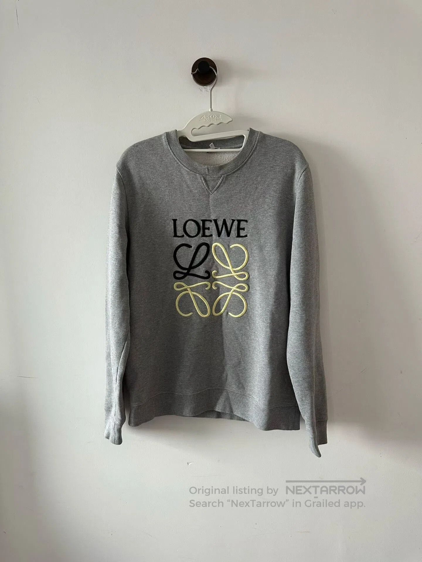 Loewe Loewe Grey Color Block Embroidered Sweatshirt| Size US M / EU 48-50 / 2 - 1 Thumbnail