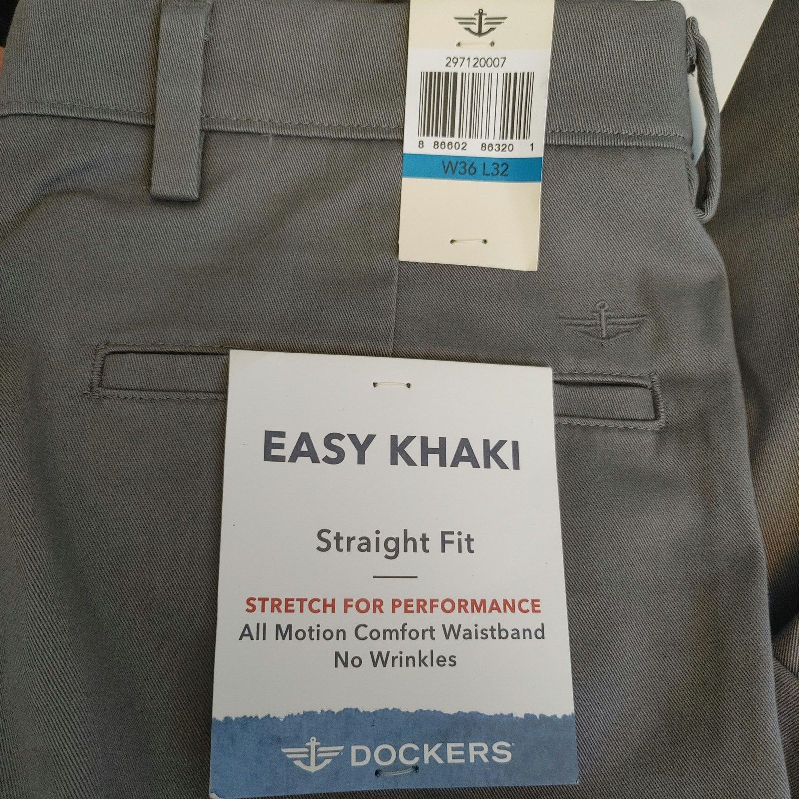 Dockers Dockers Men's 36 Gray Easy Khaki Straight Fit Dress Pants Size US 36 / EU 52 - 3 Thumbnail
