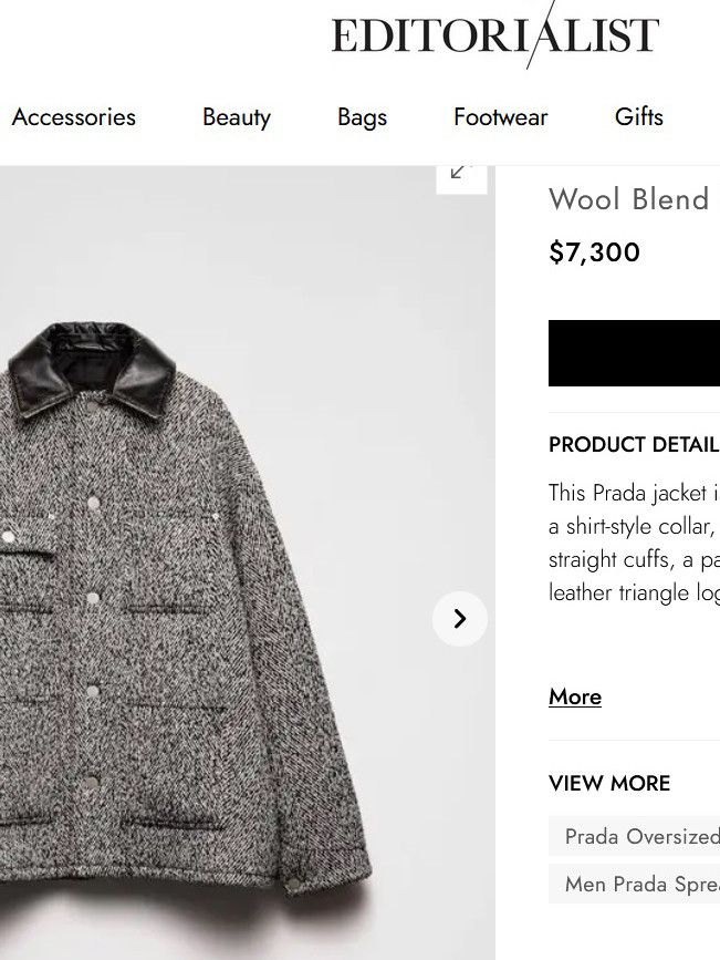 Prada Best price! 7k Prada oversized jacket runway AW24 Size US L / EU 52-54 / 3 - 2 Thumbnail