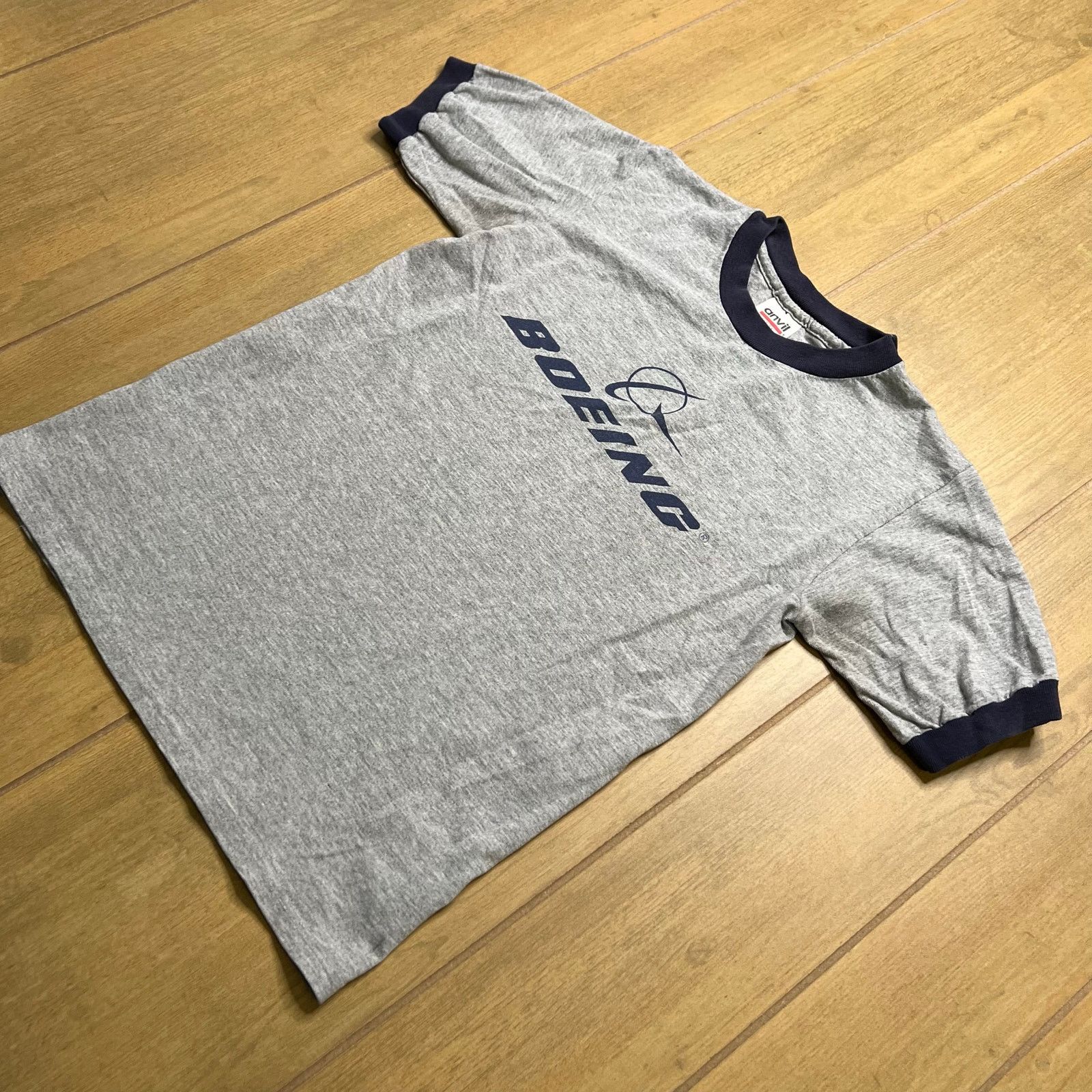 Anvil Vintage 90s Boeing Aircrafts Ringer T-Shirt USA Youth L Size US L / EU 52-54 / 3 - 4 Thumbnail