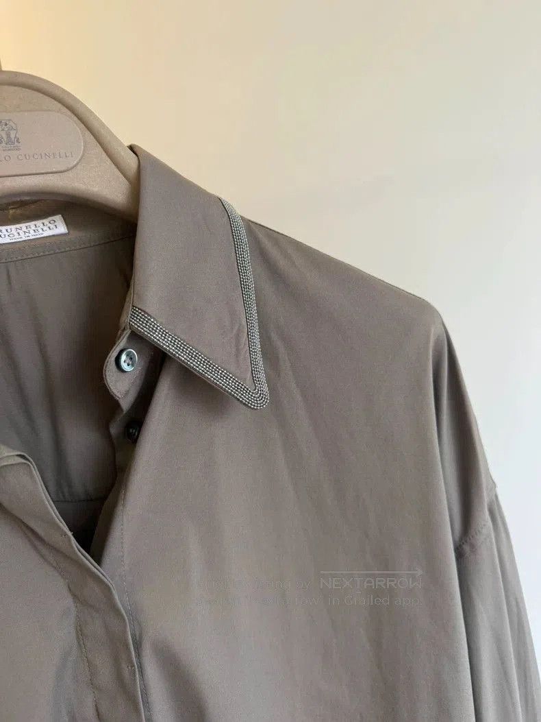 Brunello Cucinelli Brunello Cucinelli Stretch Cotton Shirt. Size US M / EU 48-50 / 2 - 4 Thumbnail
