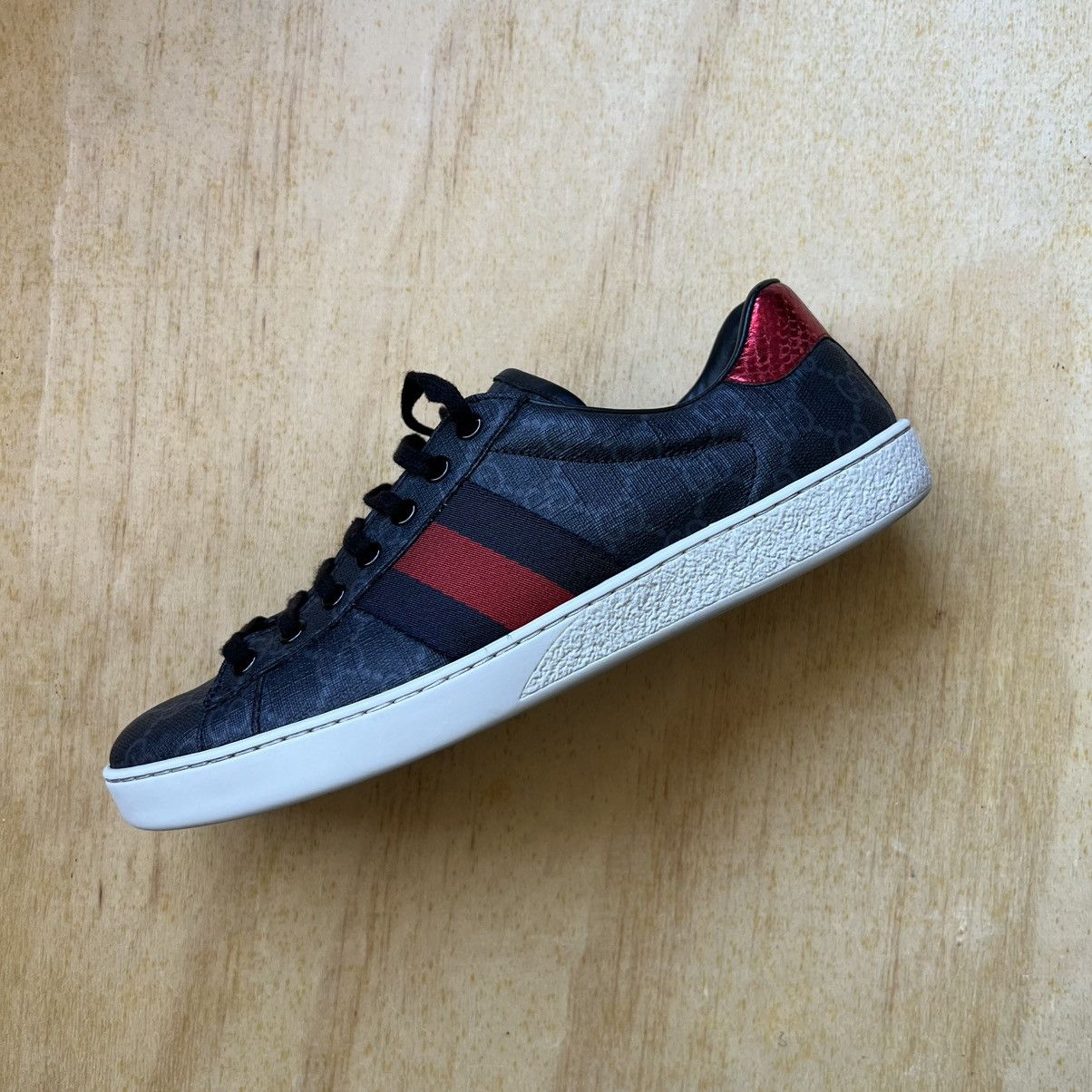 Gucci Gucci Ace GG Supreme Blue Red Size US 7 / EU 40 - 4 Thumbnail