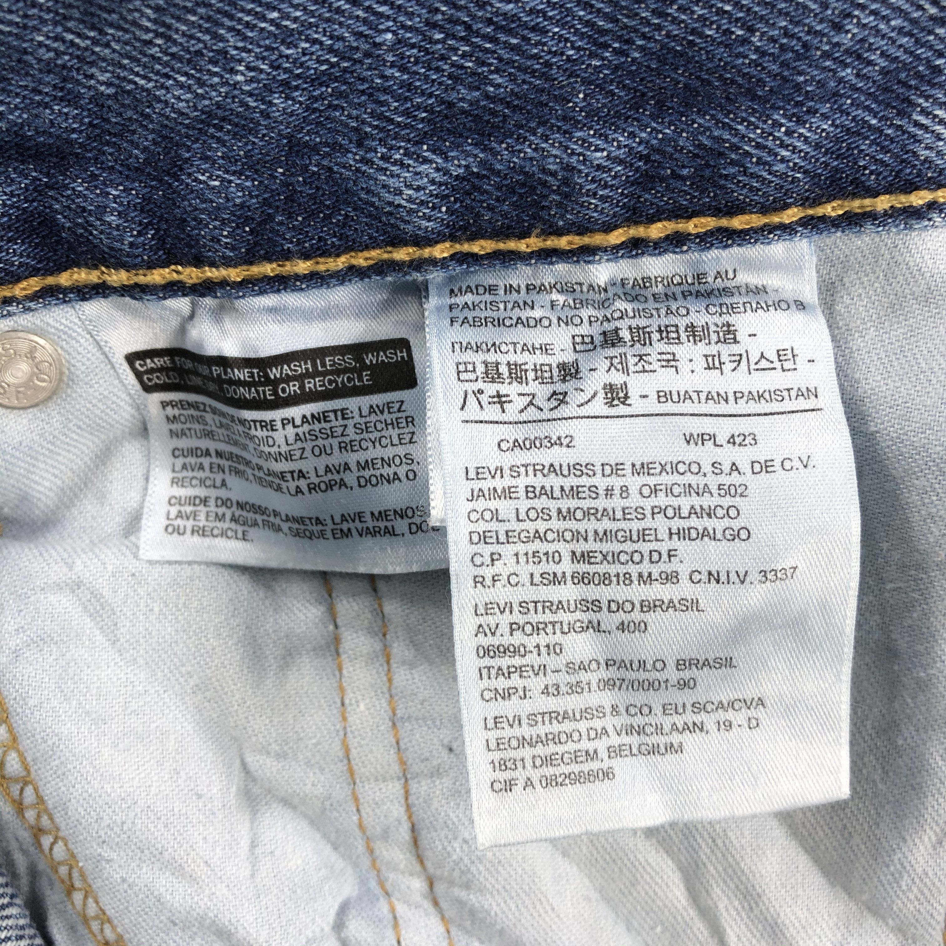 Levi's Vintage Blue Wash Levis 514 Jeans-J1980 Size US 35 - 15 Thumbnail