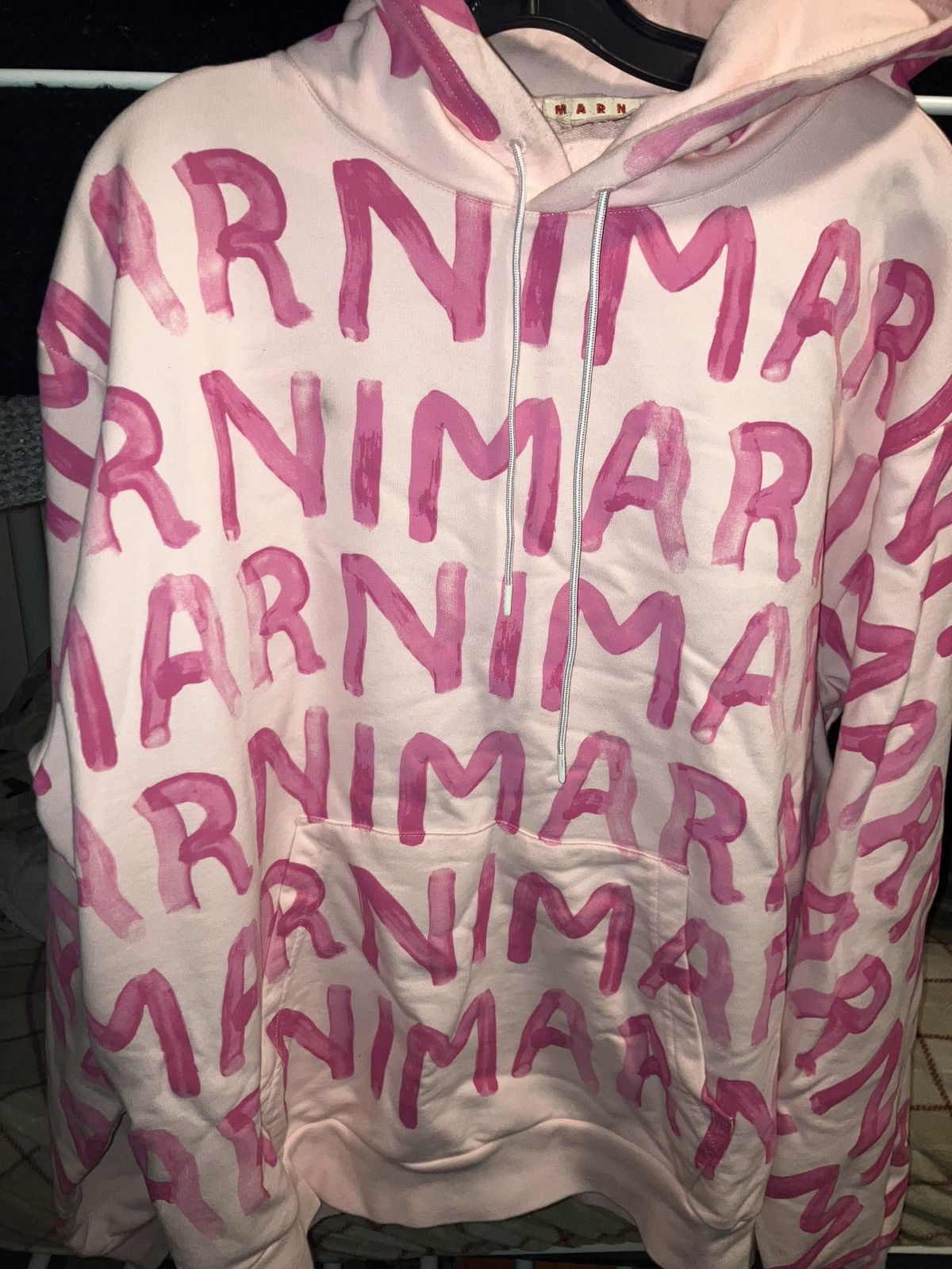 image of Marni Logo Print Drawstring in Pink, Men's (Size 2XL)