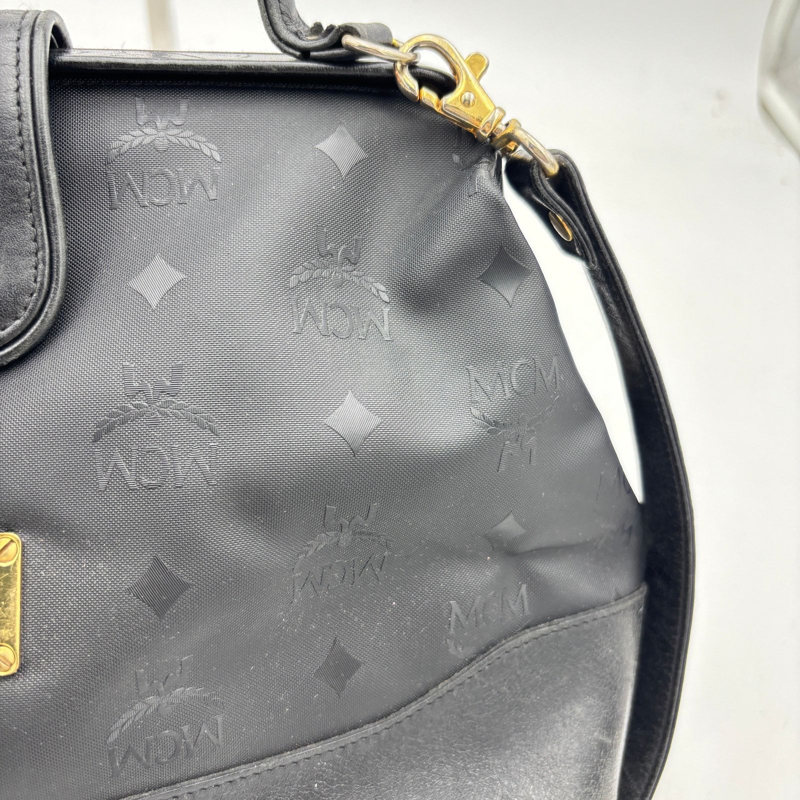 MCM × Vintage VTG 80s MCM Visetos Monogram Top Handle Shoulder Doctor Bag Size ONE SIZE - 9 Thumbnail