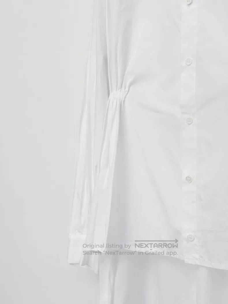 Yohji Yamamoto Yohji Yamamoto White shirred lace-up asymmetric silhouette Size US L / EU 52-54 / 3 - 5 Thumbnail