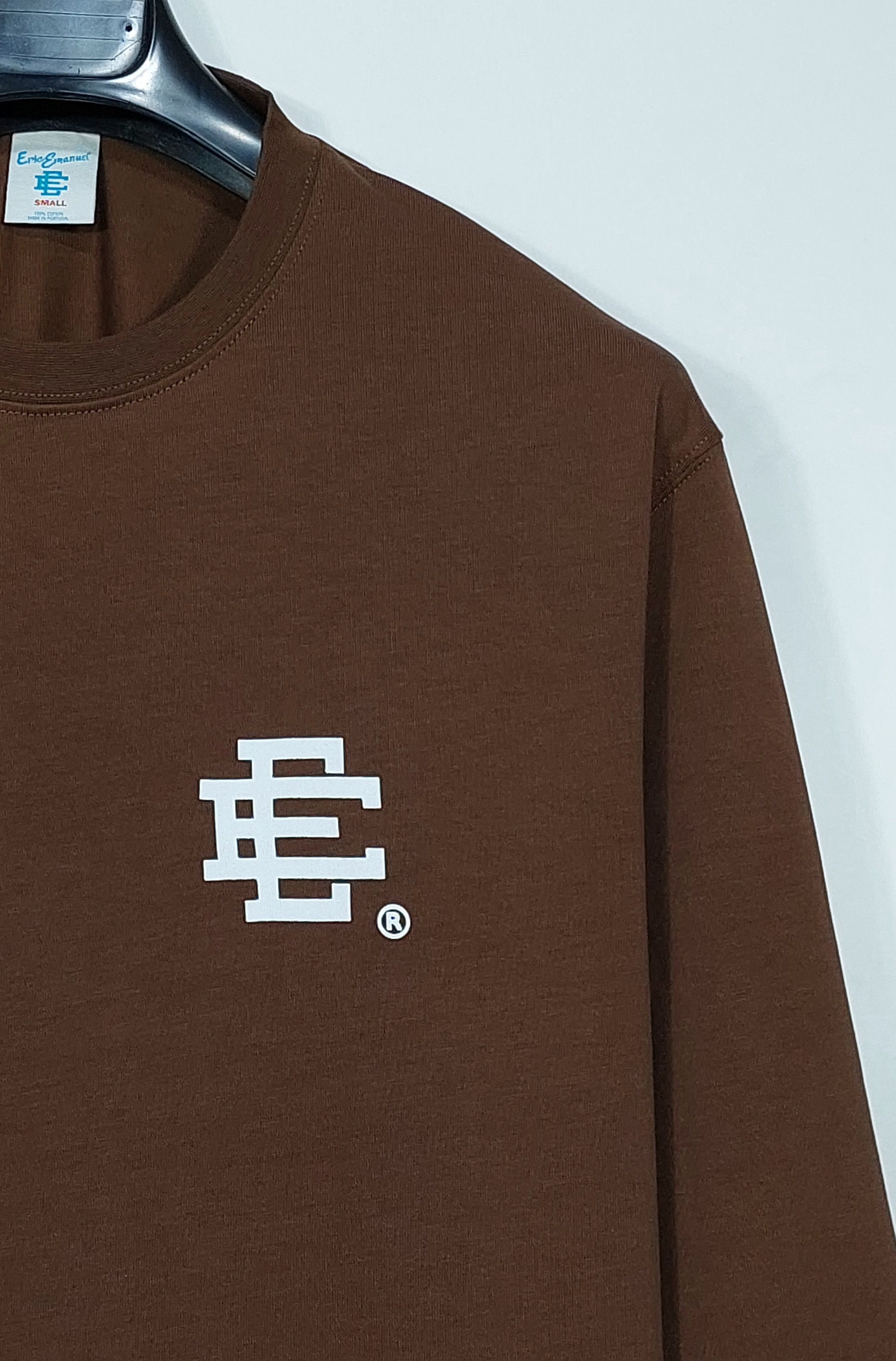 Eric Emanuel EE long sleeve tshirt - brown / white S Size US S / EU 44-46 / 1 - 5 Thumbnail