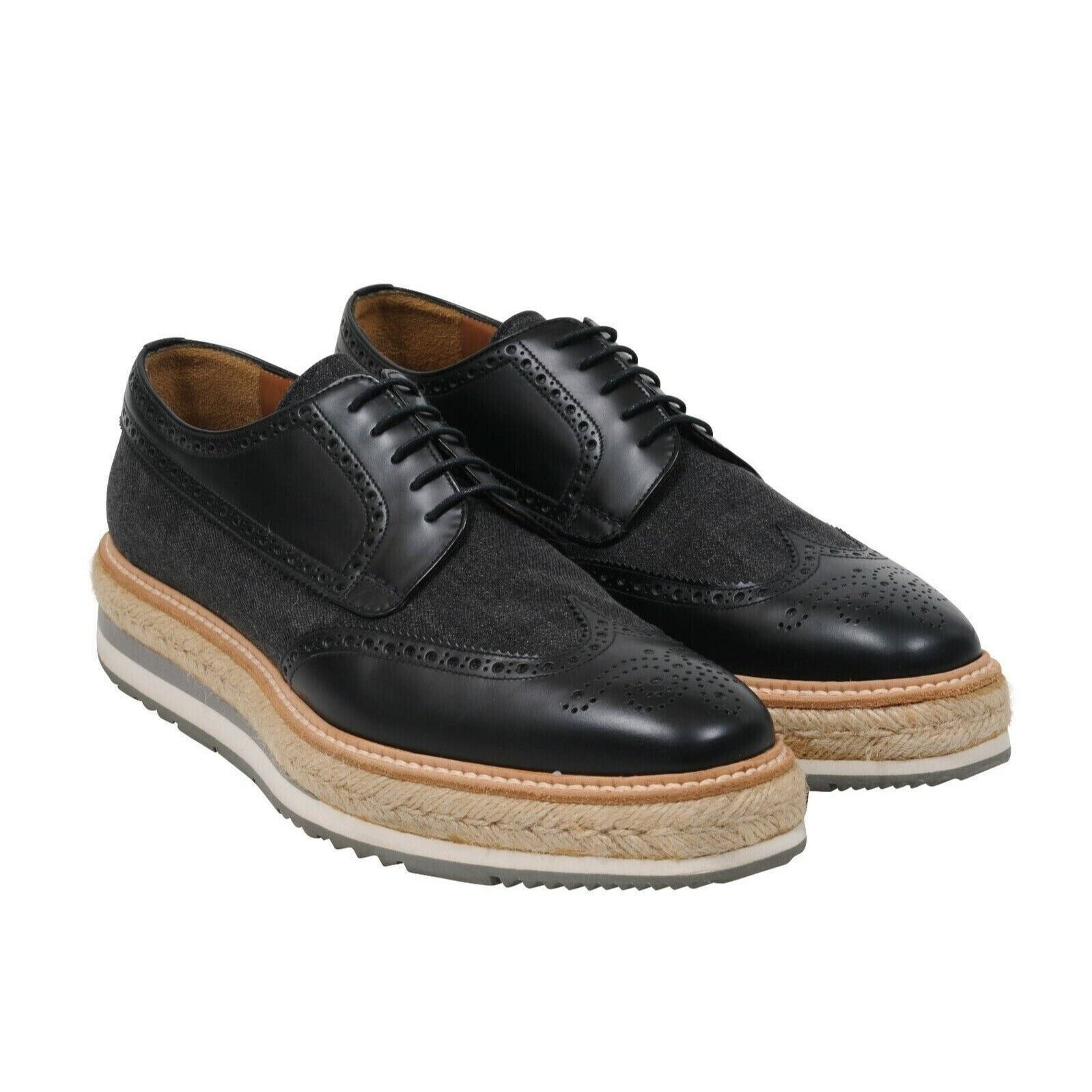 Prada Prada Mens Wingtip Platform Espadrille Brogues US 9.5  display picture 3