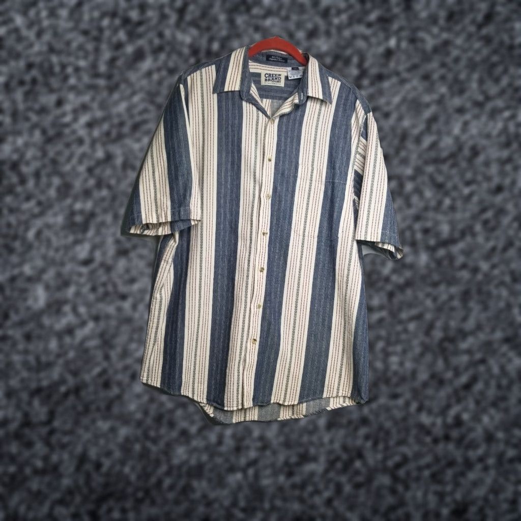J Brand VINTAGE Creek Brand Sport Western Striped Button Down Shirt USA Mens M Shirt Size US M / EU 48-50 / 2 - 1 Thumbnail