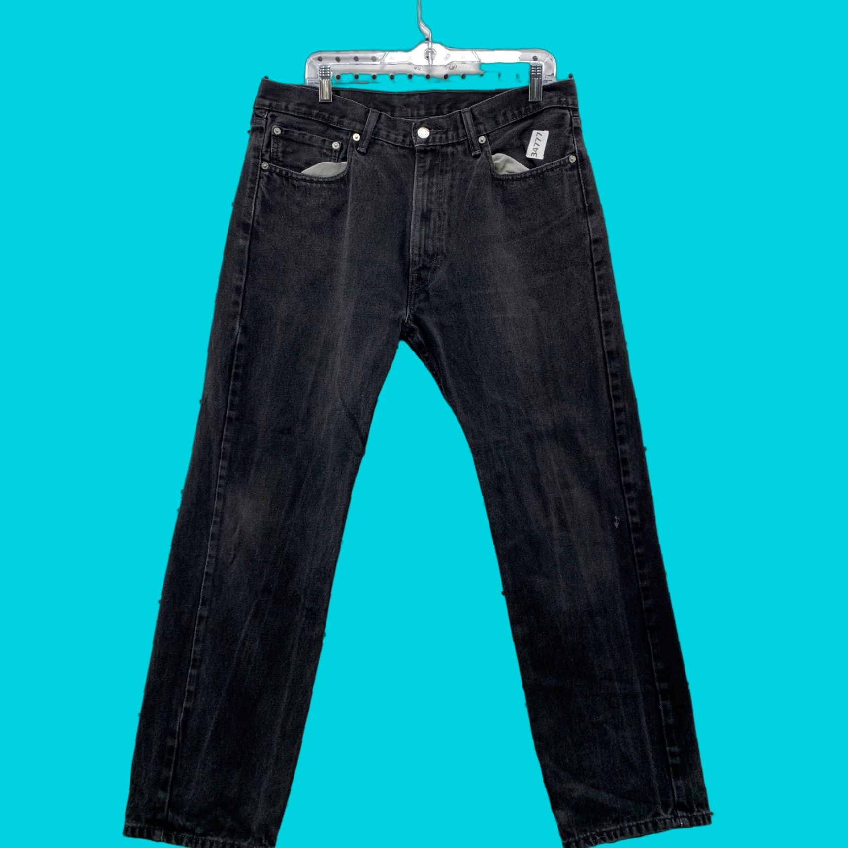 Levi's VINTAGE Levi's 505 Black Denim Jeans Mens Size 36x30 Red Tab Straight Leg Casual Size US 36 / EU 52 - 1 Thumbnail
