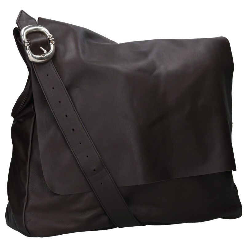 Chrome Hearts Gunslinger Leather Shoulder Bag Classic Messenger in Brown, Men's