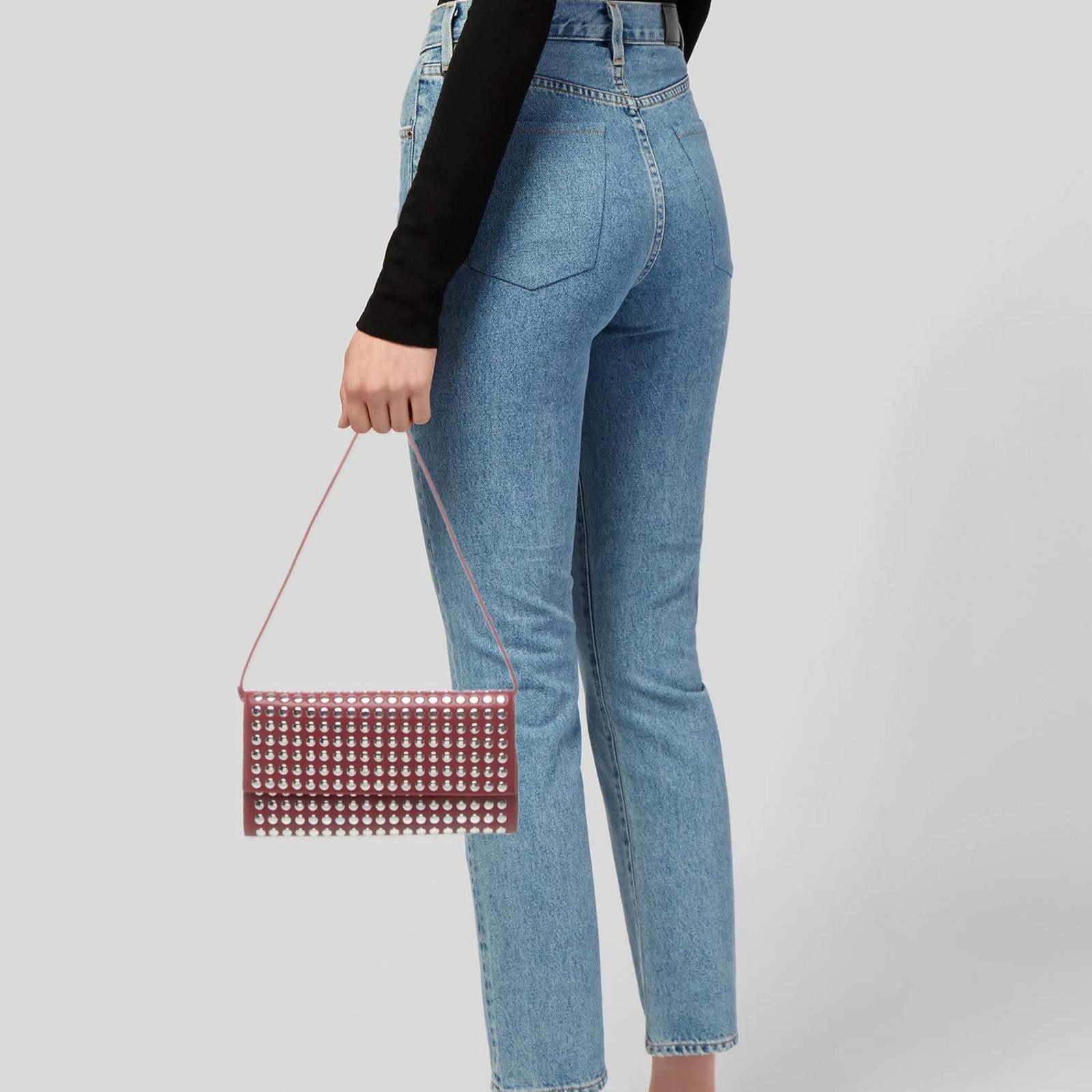 Other Loeffler Randall Charlee Studded Leather Shoulder Bag - Red Size ONE SIZE - 2 Thumbnail