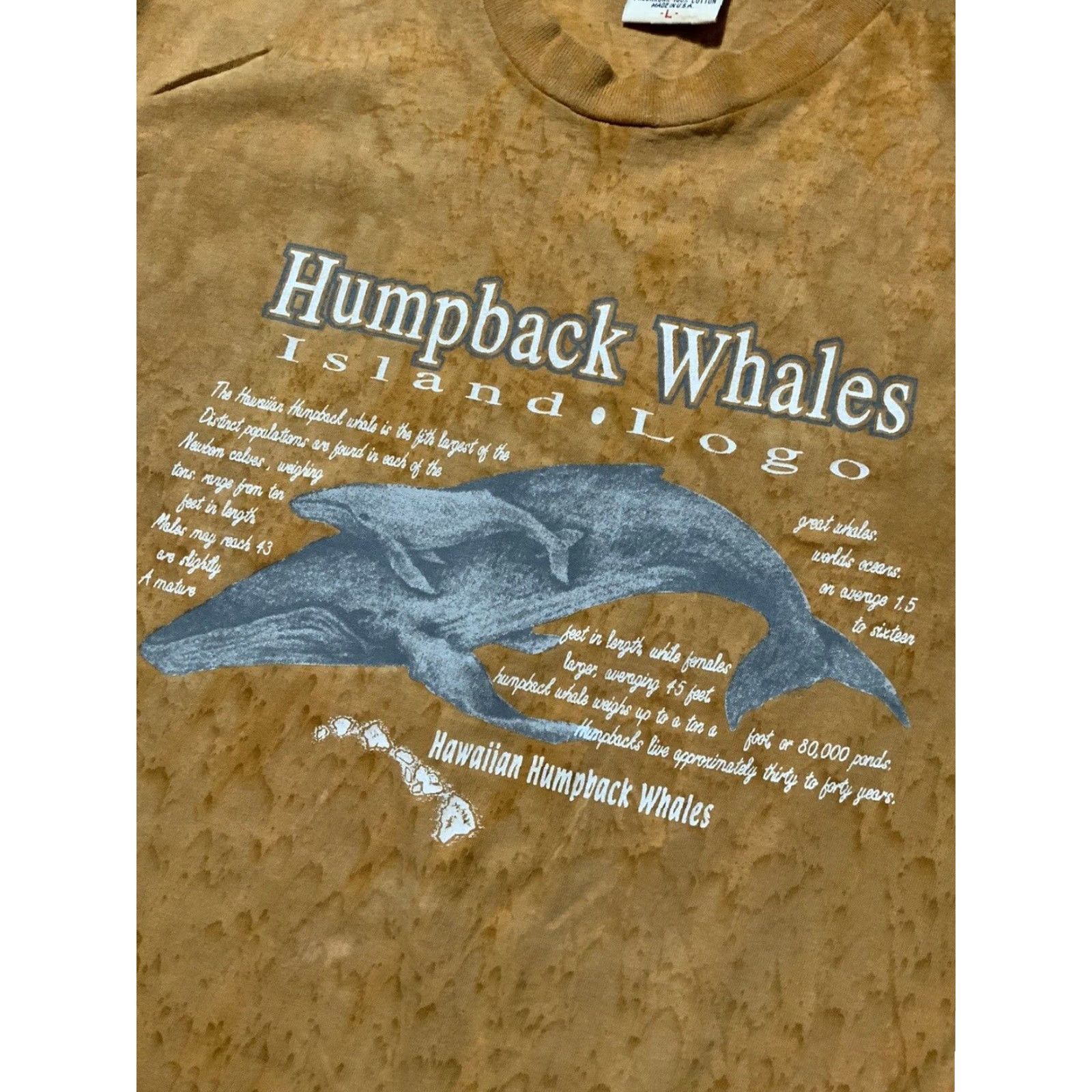 Vintage VINTAGE 90s Hawaiian Humpback Whales Island Orange Dyed Single Stitch T-Shirt L Mens Size US L / EU 52-54 / 3 - 2 Thumbnail