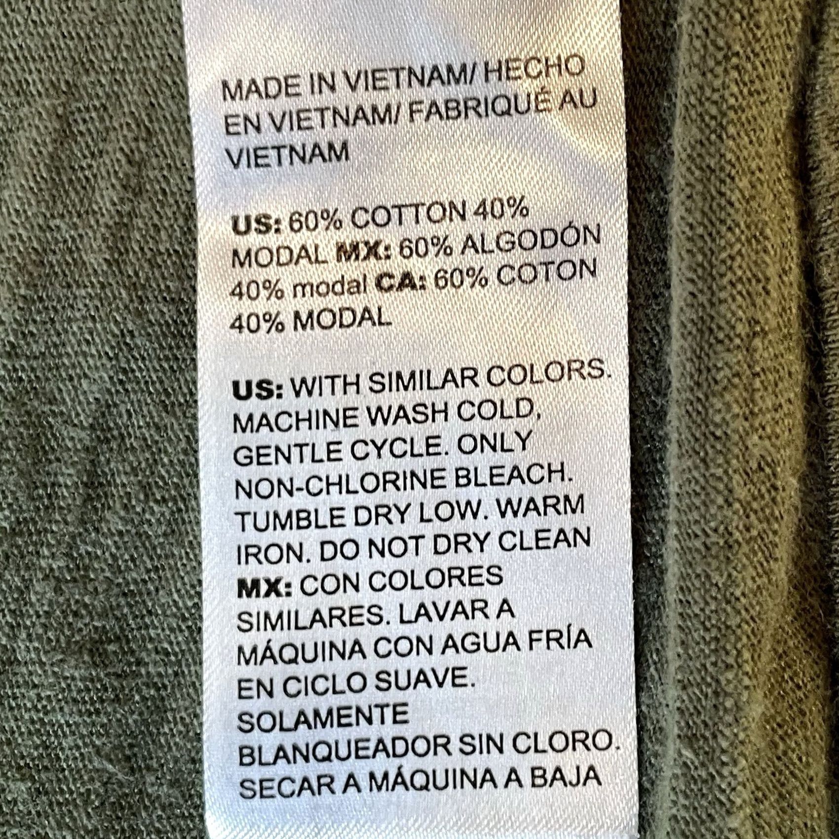 Vintage Chico's Tee Top Blouse Woman M Cotton Slub 3/4 Sleeve Olive Green Casual Shirt Size M / US 6-8 / IT 42-44 - 6 Thumbnail