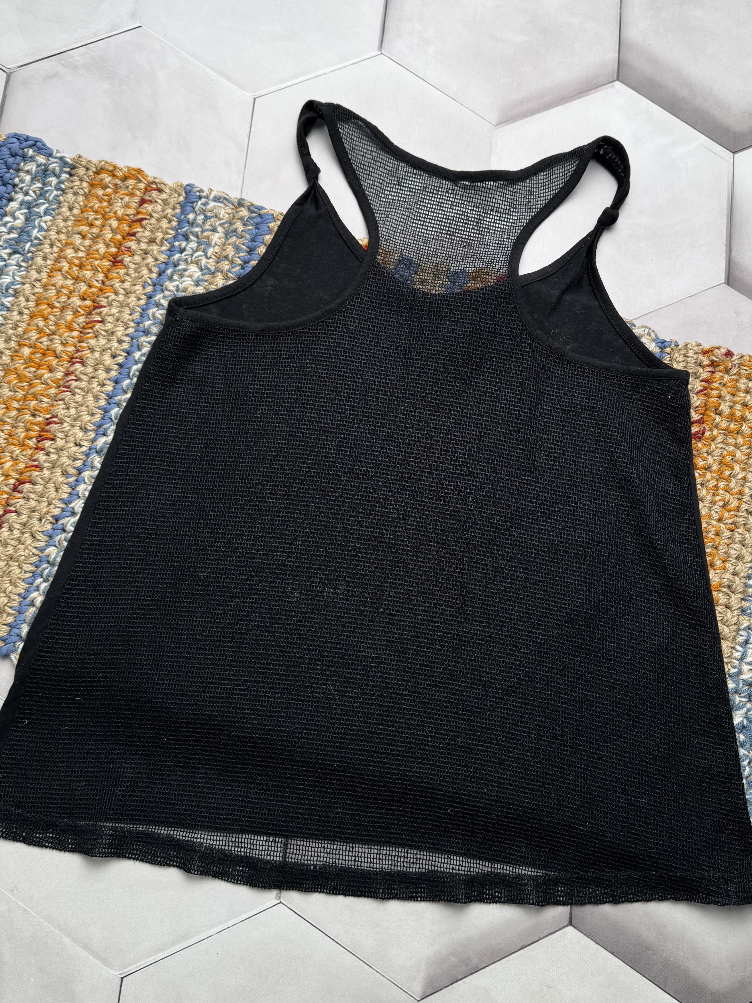 Vintage Vintage Enjoy Heart Graphic Tank Top Y2K Racerback (E4) Size M / US 6-8 / IT 42-44 - 4 Thumbnail