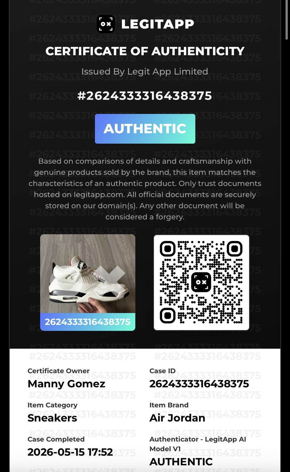Jordan Brand Air Jordan Retro 4 Flight Club Size 11 Size US 11 / EU 44 - 20 Thumbnail