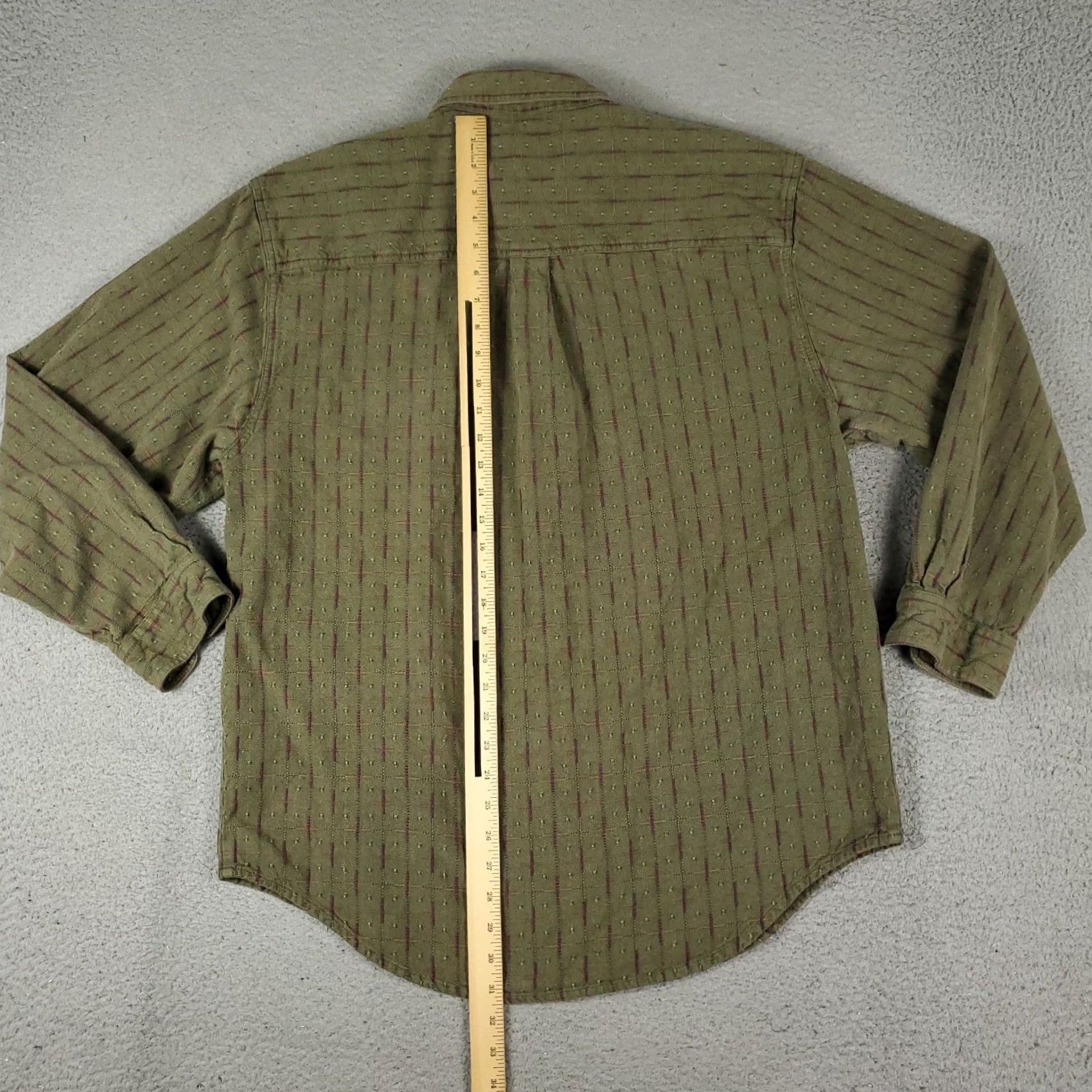 The Territory Ahead Territory Ahead Shirt Mens XL Green Knit Button-Up Long Sleeve Size US XL / EU 56 / 4 - 3 Thumbnail