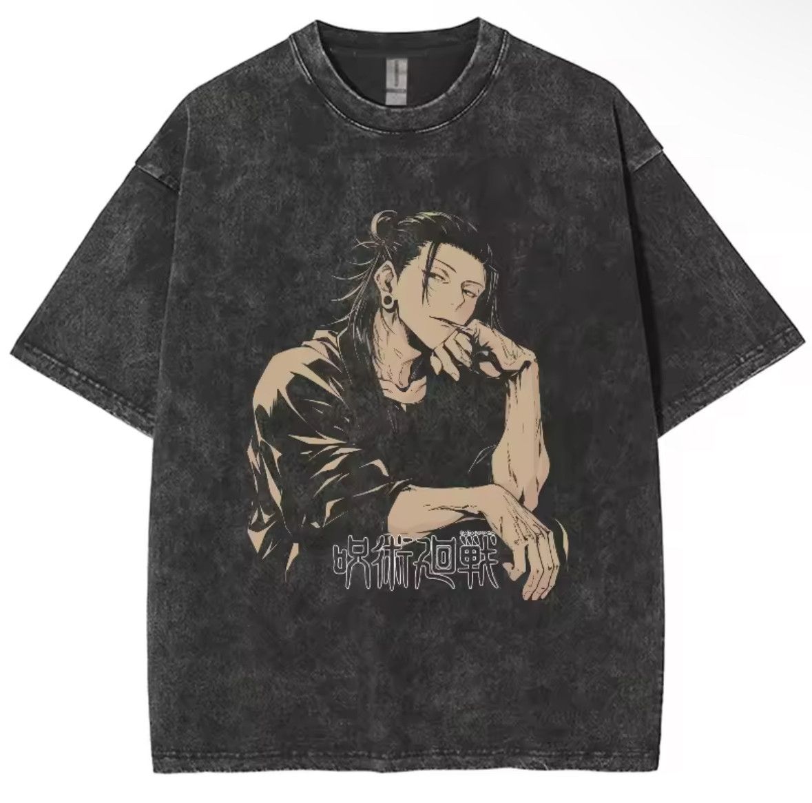 Japanese Brand Y2K Vintage Jujutsu Kaisen Anime Washed Short Sleeve T-Shirt Size US L / EU 52-54 / 3 - 1 Thumbnail