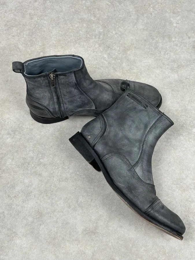 Diesel Diesel Grey Mid-Calf Leather Boots Size US 9 / EU 42 - 11 Thumbnail