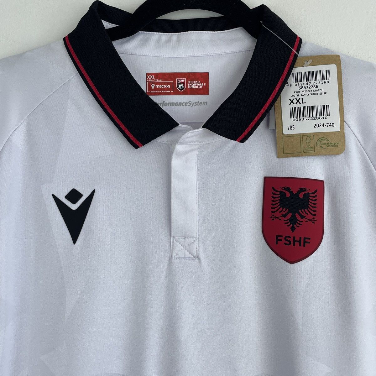 Macron Albania Authentic Away Jersey Shirt Men 2023/2024 size XXL Size US XXL / EU 58 / 5 - 2 Thumbnail