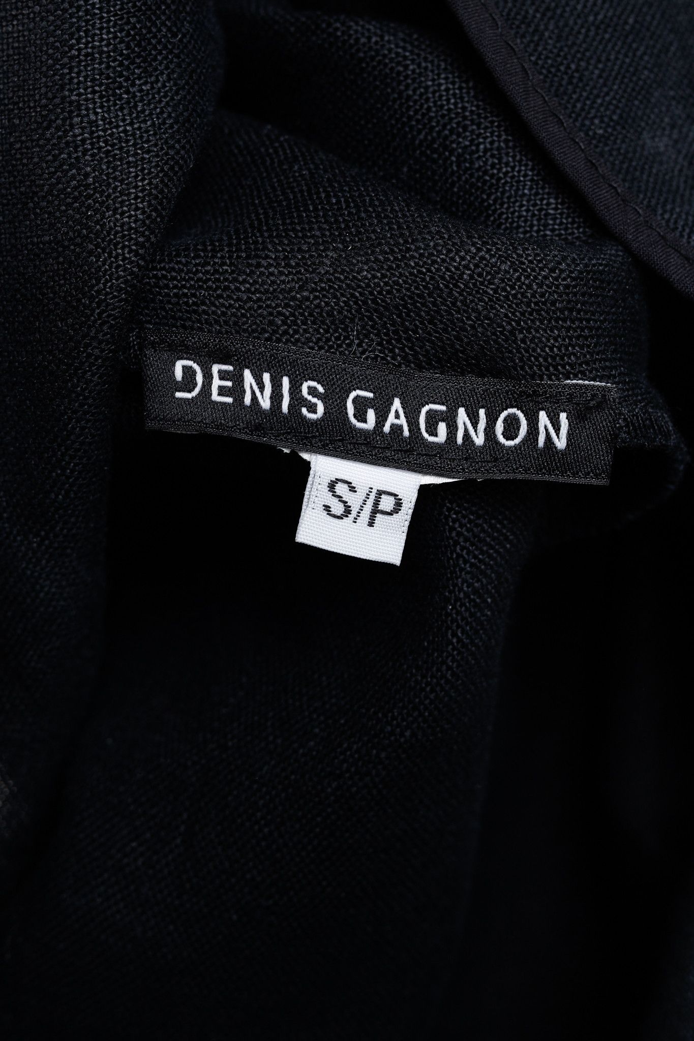 Other Denis Gagnon Ruffle Back Sleeveless Black Linen Dress Size S / US 4 / IT 40 - 4 Thumbnail