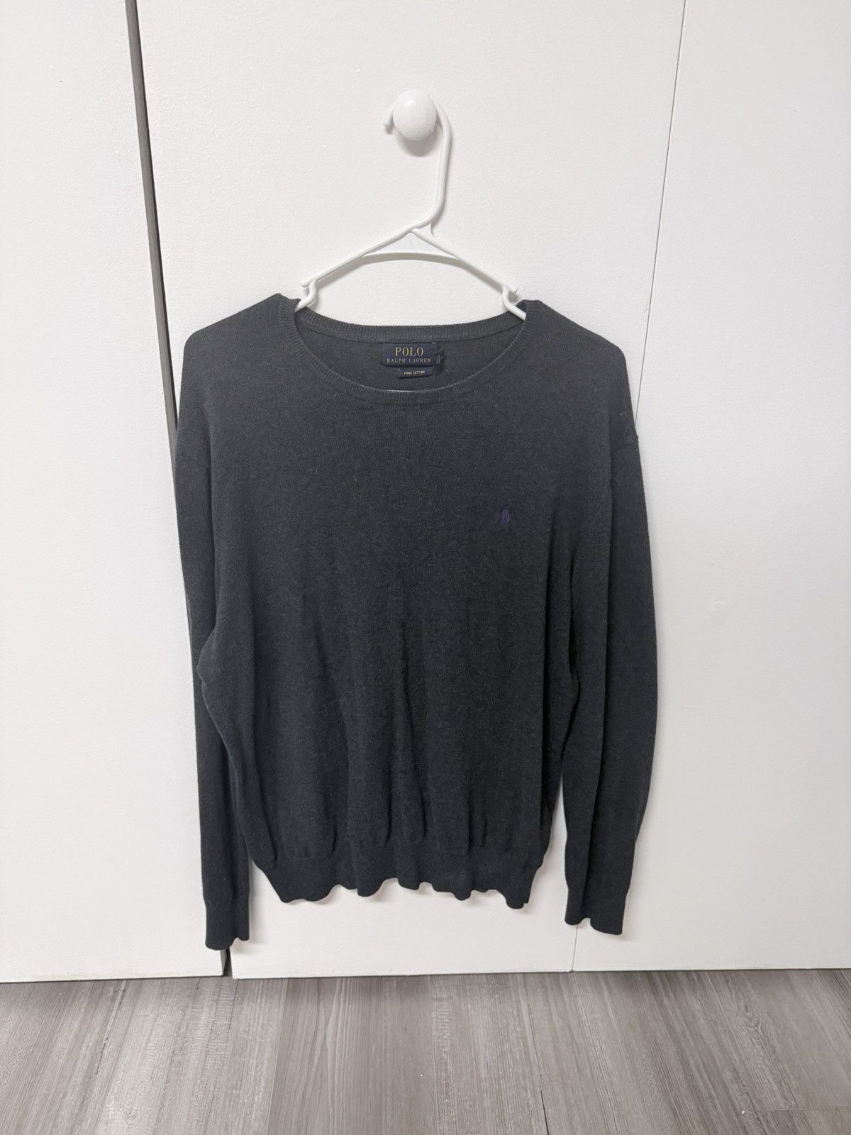 Polo Ralph Lauren Grey Polo Ralph Lauren knit sweater 🐎 👕 Size US M / EU 48-50 / 2 - 1 Thumbnail