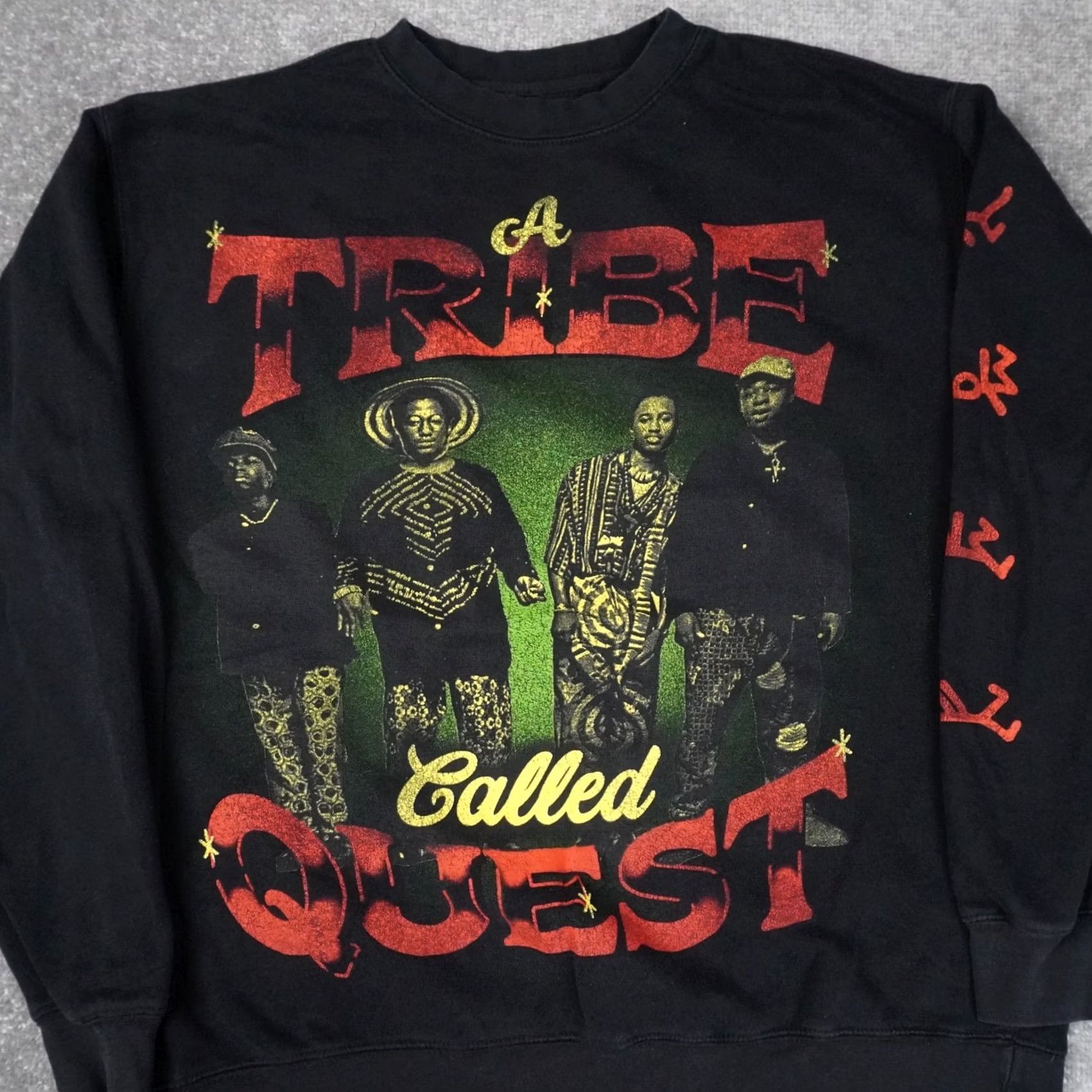Quest A Tribe Called Quest Queens Side Mens 2XL Black Long Sleeve Pullover Sweatshirt Size US XXL / EU 58 / 5 - 7 Thumbnail