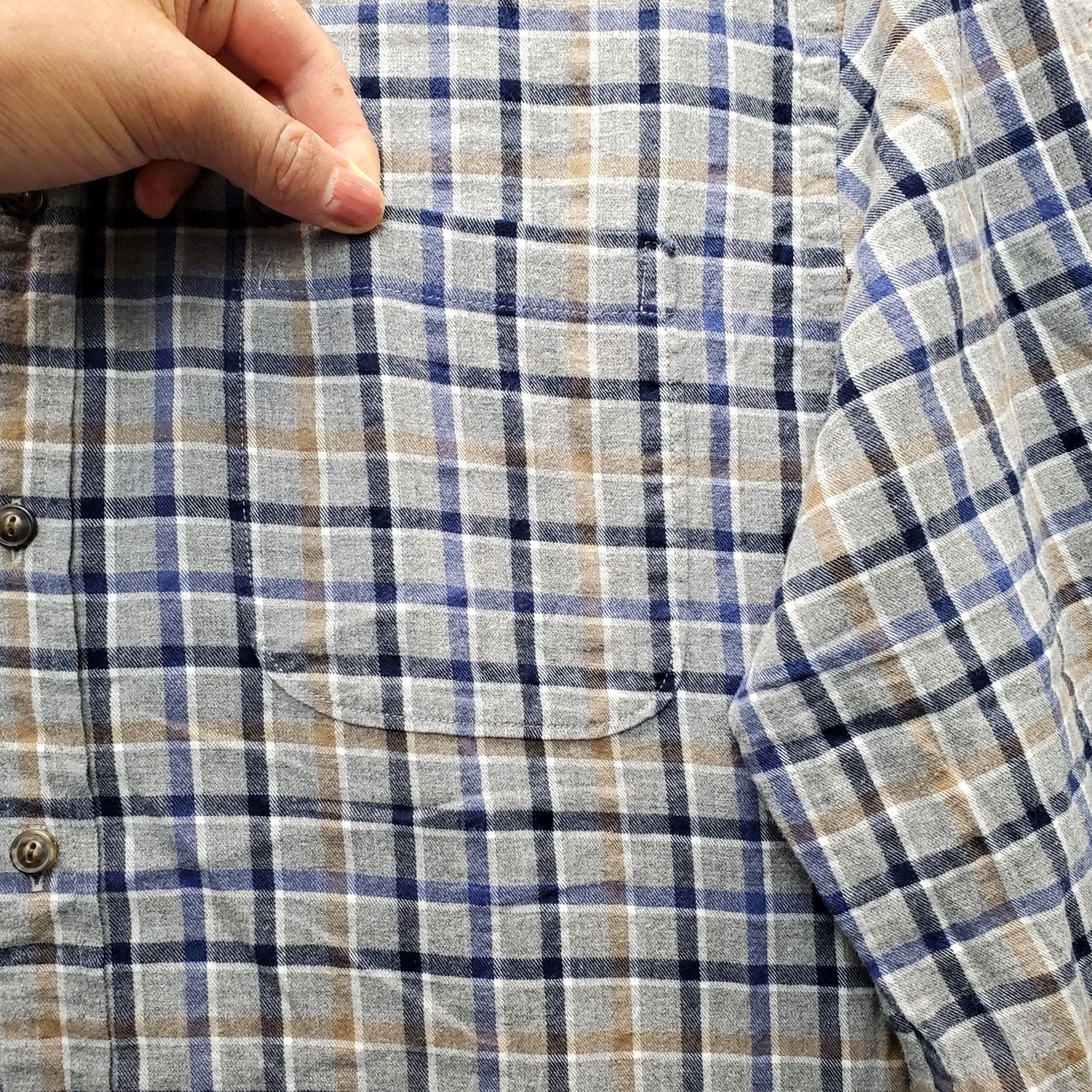 Jos. A. Bank Jos. A. Bank Button-Down Shirt Mens L Multi Plaid Flannel Tailored Fit Collared Size US L / EU 52-54 / 3 - 4 Thumbnail