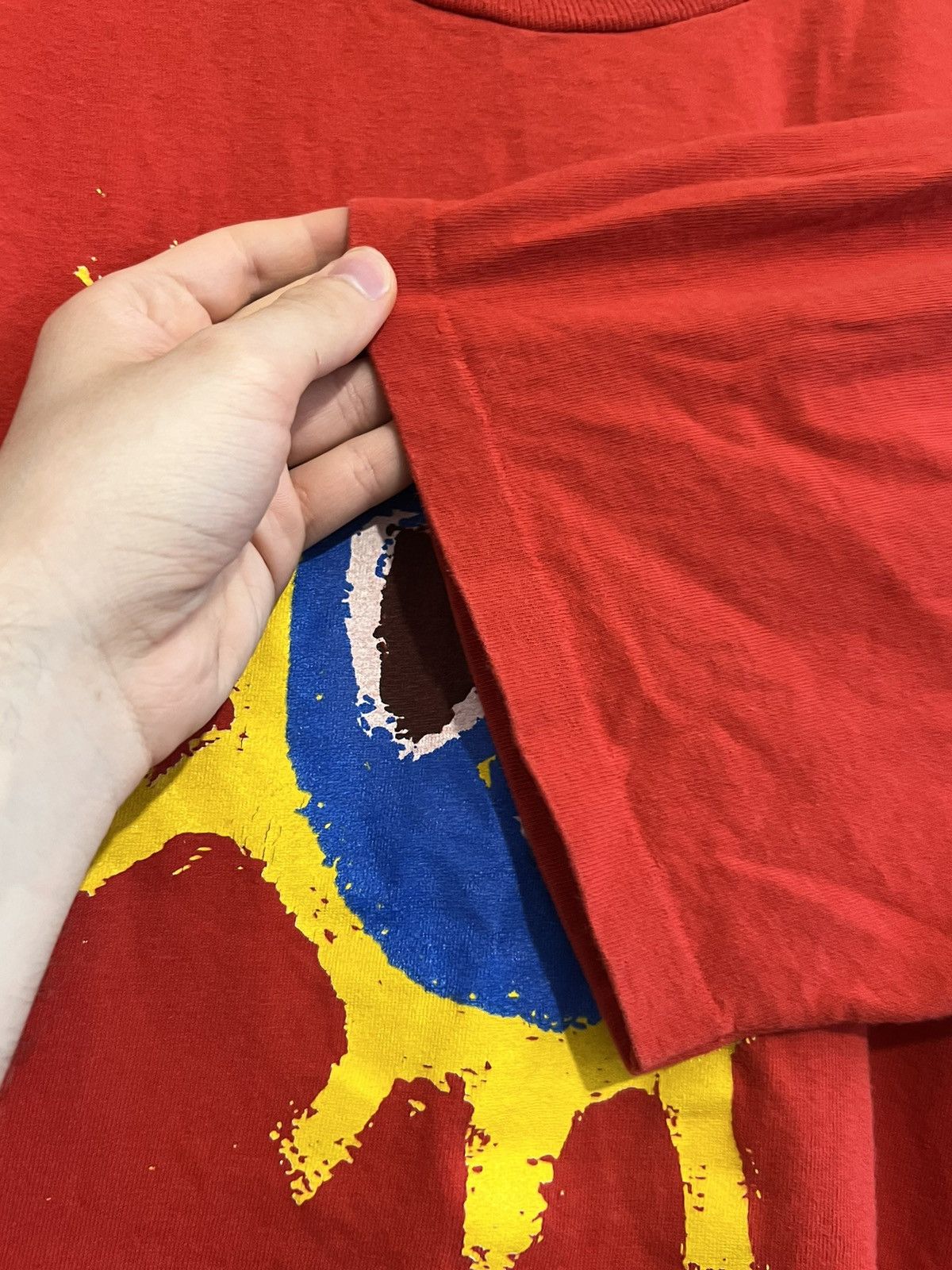 Band Tees Vintage 90s Primal Scream Screamadelica Rock Band Red Tee Xl Size US XL / EU 56 / 4 - 5 Thumbnail