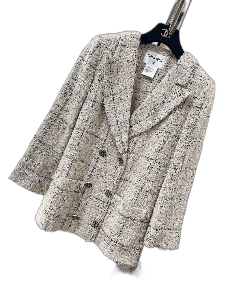 Chanel Chanel Tweed Plaid Blazer from Seoul Collection Size S / US 4 / IT 40 - 1 Thumbnail