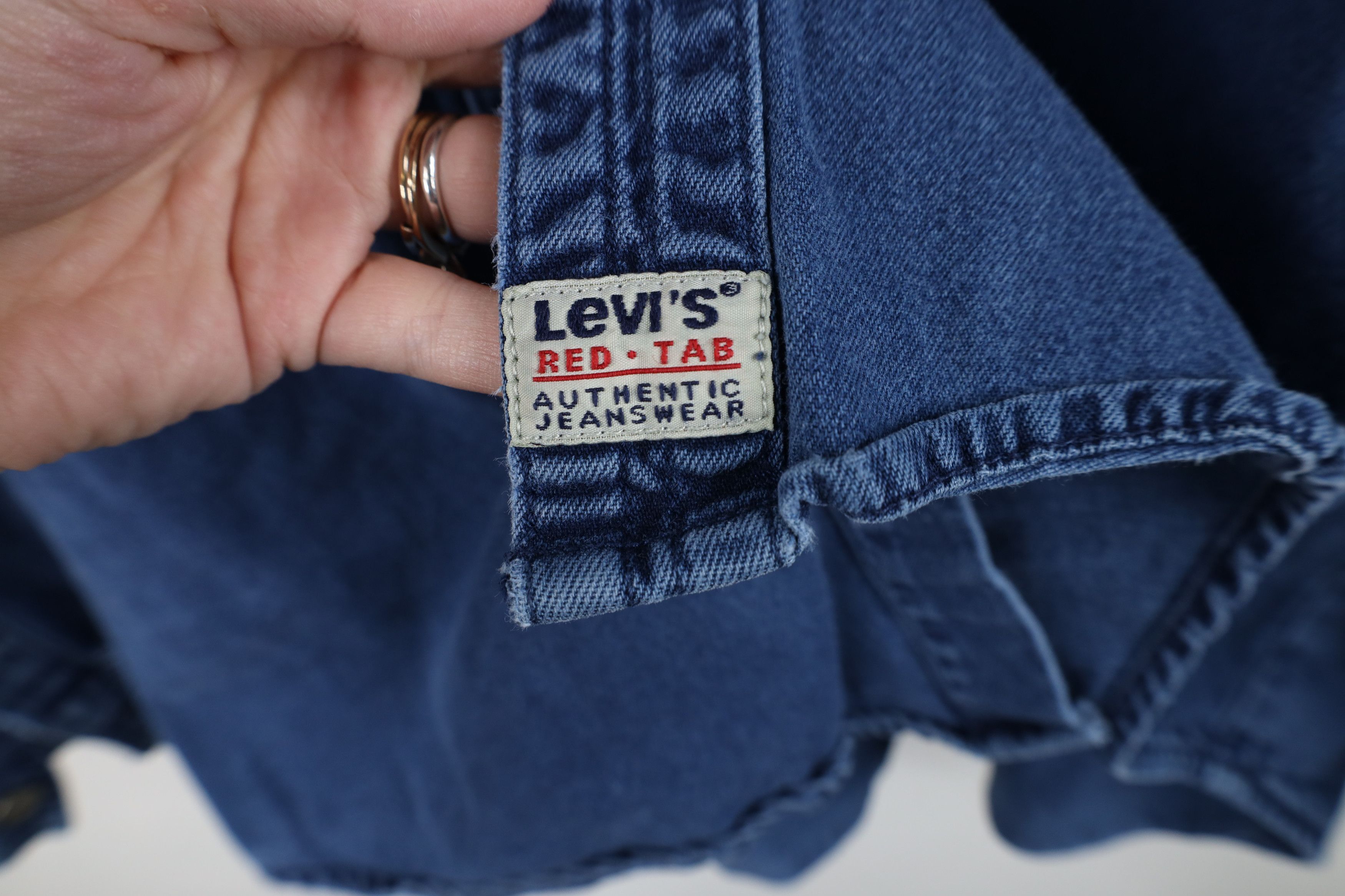 Levi's Vintage 90s Levis Denim Jean Collared Button Shirt Blue Size US M / EU 48-50 / 2 - 6 Thumbnail