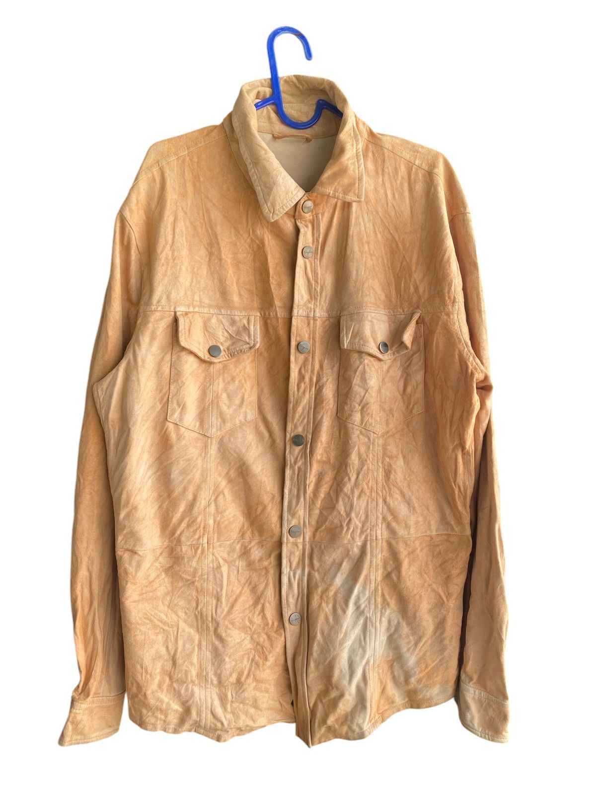 Salvatore Ferragamo 💥Last Drop💥Salvatore Ferragamo Suade Leather Button Down Size US L / EU 52-54 / 3 - 1 Thumbnail