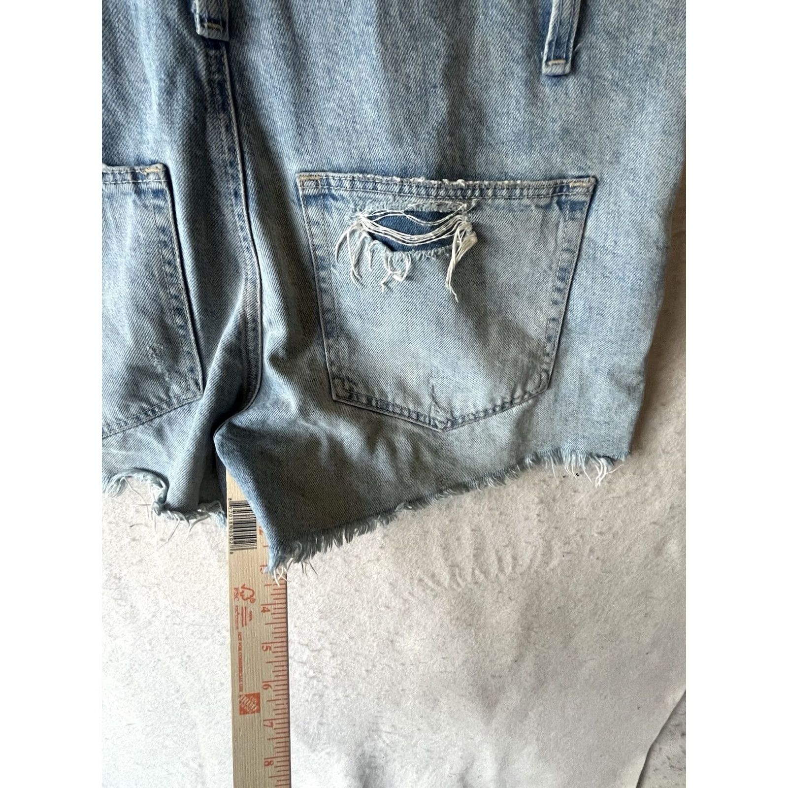 Abercrombie & Fitch Abercrombie & Fitch Overalls Womens S Blue Denim 100% Cotton China Shorts Casual Pockets Button Sleeveless Summer Regular Womens Size 28" / US 6 / IT 42 - 5 Thumbnail
