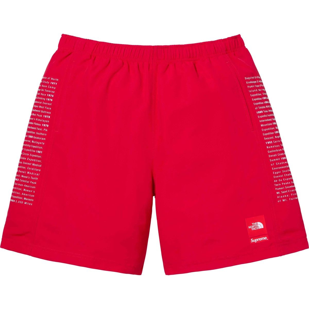 image of Supreme The North Face Nylon Short in Red, Men's (Size 36)