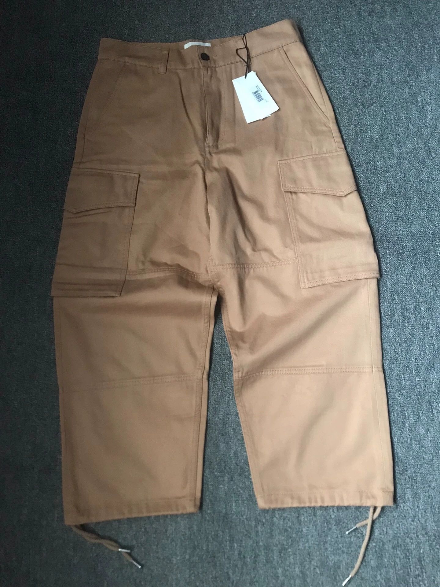 AMI Ami New L Cotton Cargo Pants Drawstring Cuffs Size US 34 / EU 50 - 1 Thumbnail