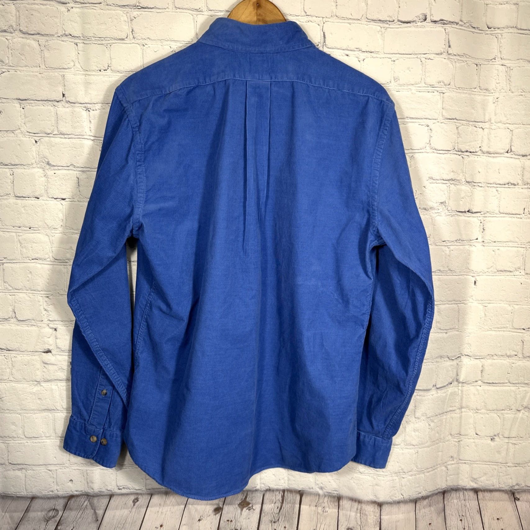 Brooks Brothers Brooks Brothers Corduroy Shirt Mens Medium Button-Down Blue Cotton Stretch Shirt Size US M / EU 48-50 / 2 - 3 Thumbnail