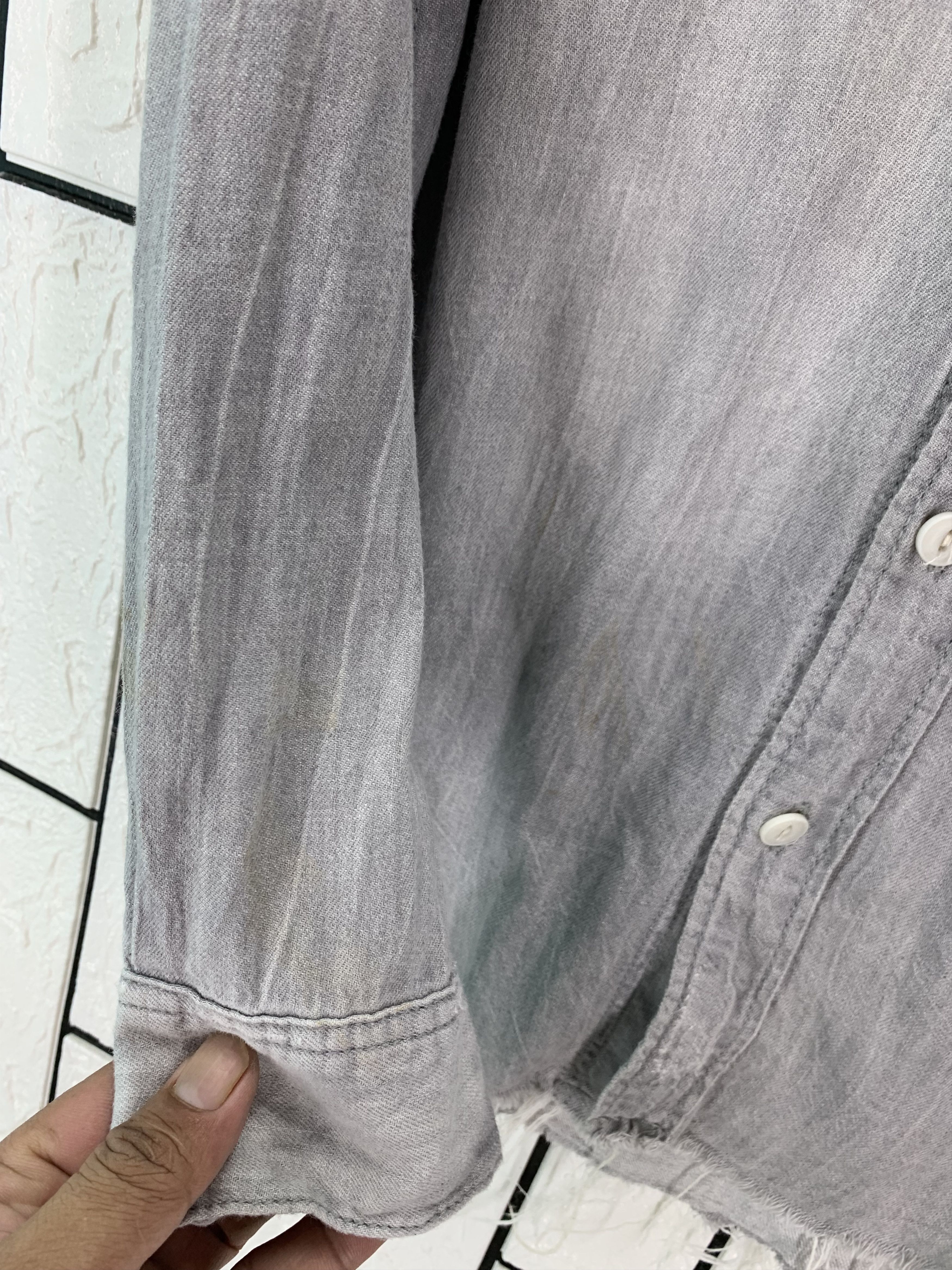 Vintage H&M Distressed Denim Shirt Button Size US S / EU 44-46 / 1 - 4 Thumbnail