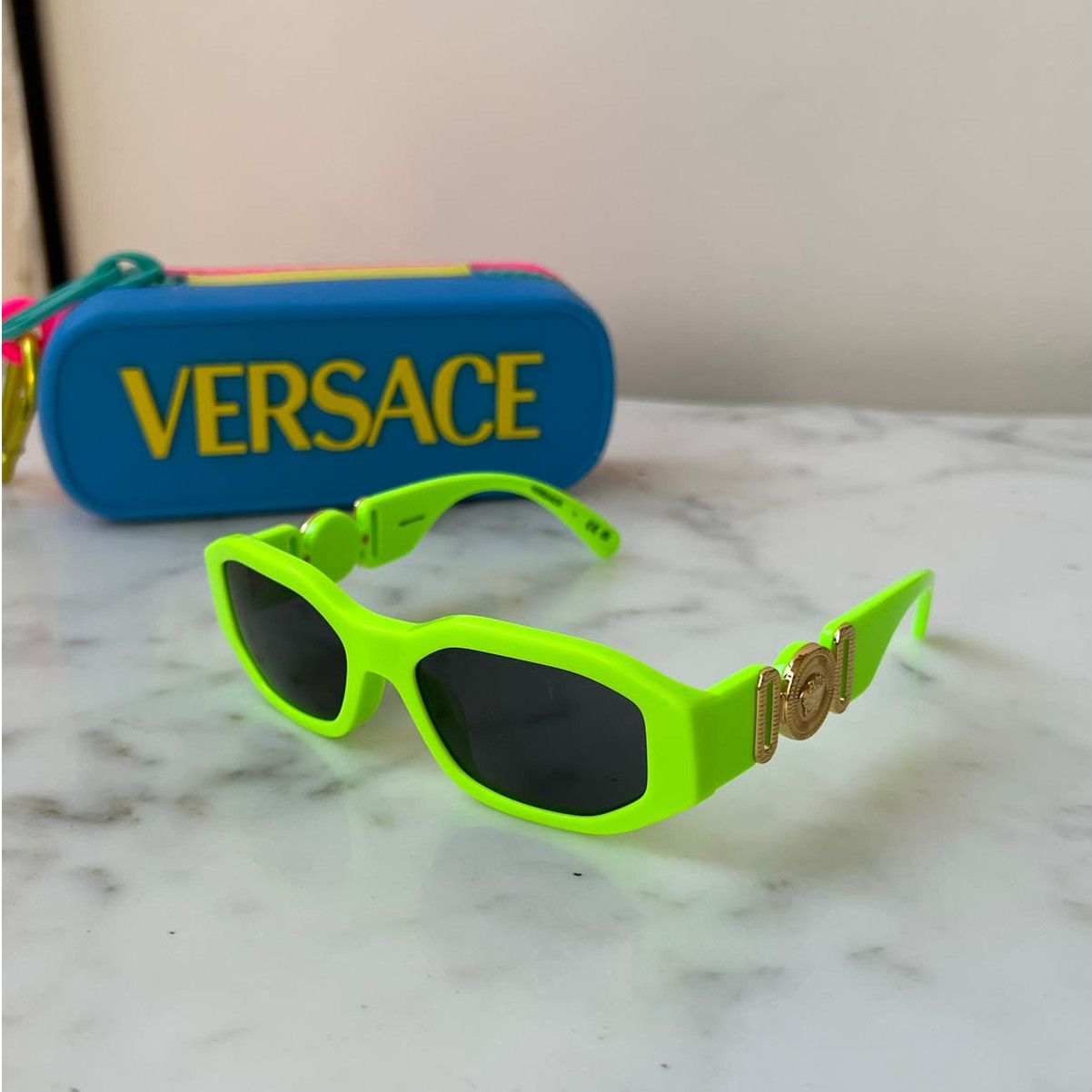 image of New Versace Kids Vk4429U Biggie Green Sunglasses
