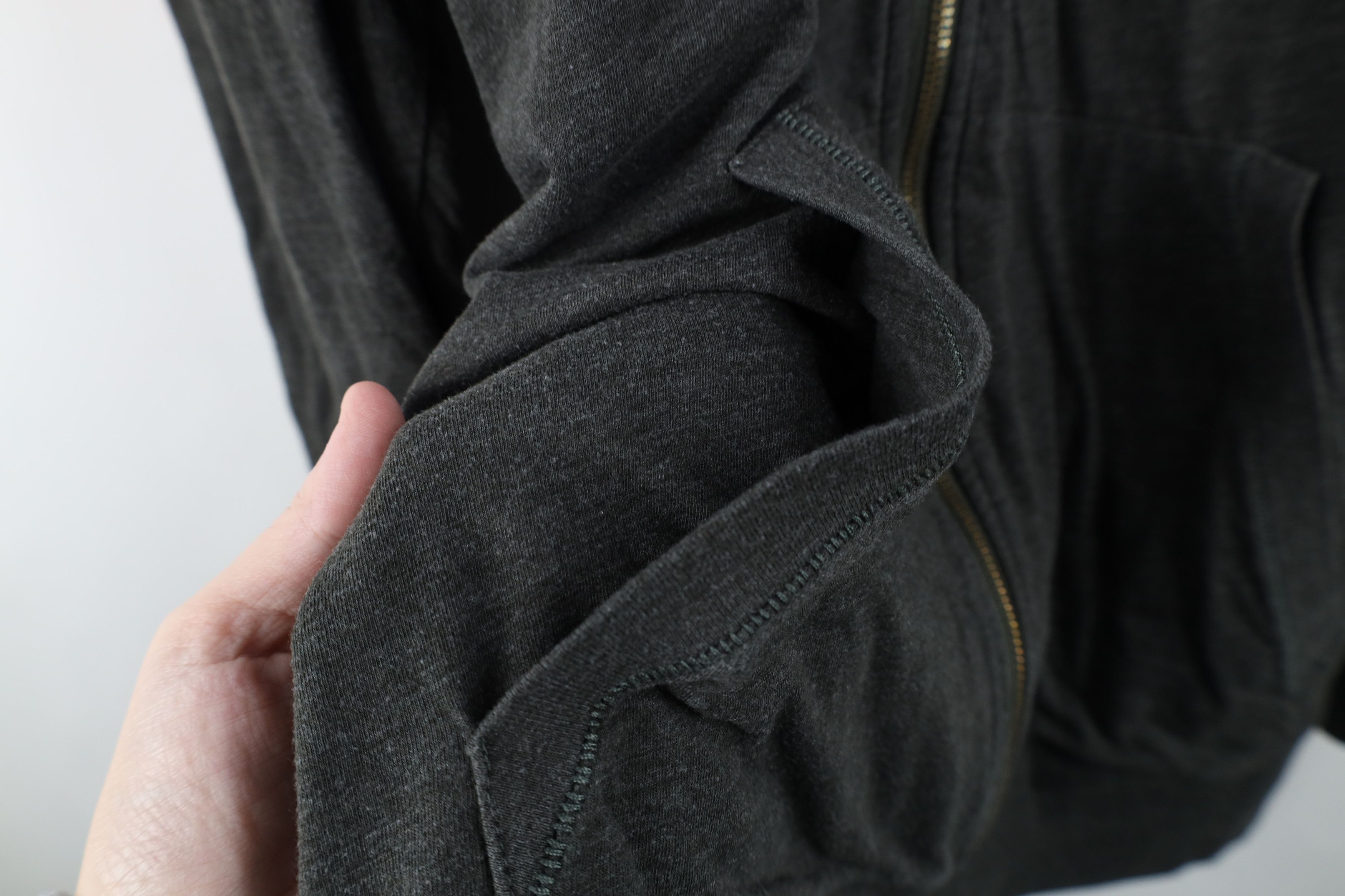 John Varvatos John Varvatos USA Blank Jersey Knit Full Zip Hoodie Gray Size US XXL / EU 58 / 5 - 5 Thumbnail
