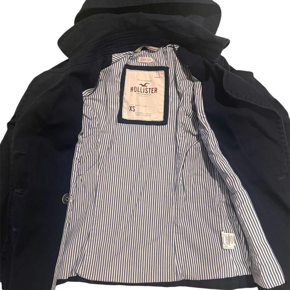 Designer Hollister Jacket Womens XS Military Style Navy Hooded Size XS / US 0-2 / IT 36-38 - 4 Thumbnail