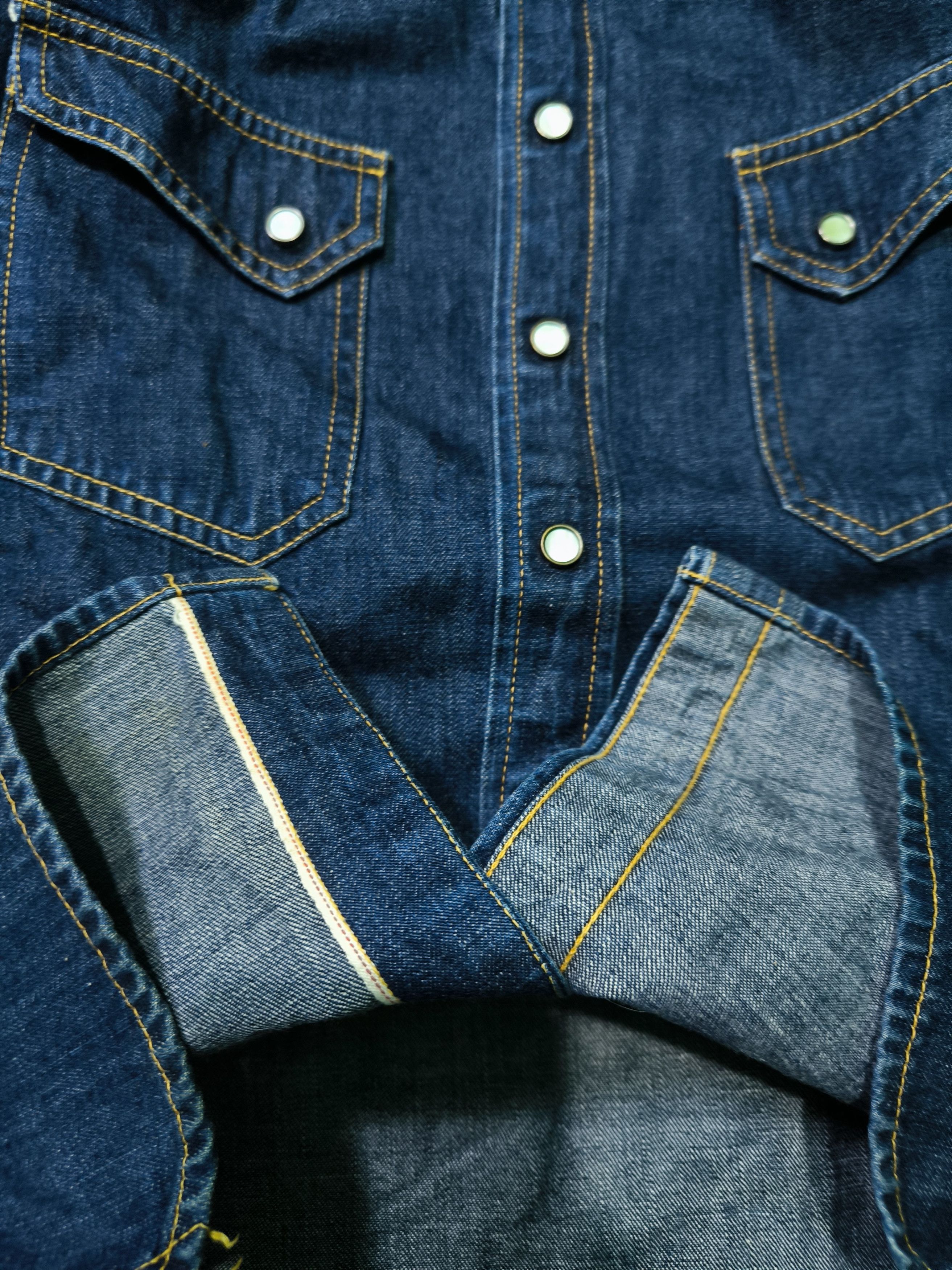 The Flat Head The Flat Head Western Denim Selvage Shirt Size US S / EU 44-46 / 1 - 2 Thumbnail